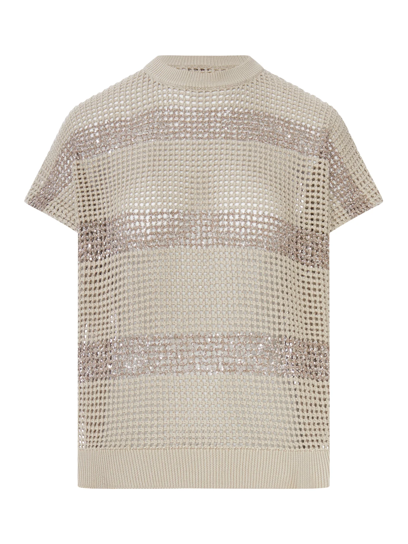 OPENWORK SWEATER WITH STRIPED DESIGN