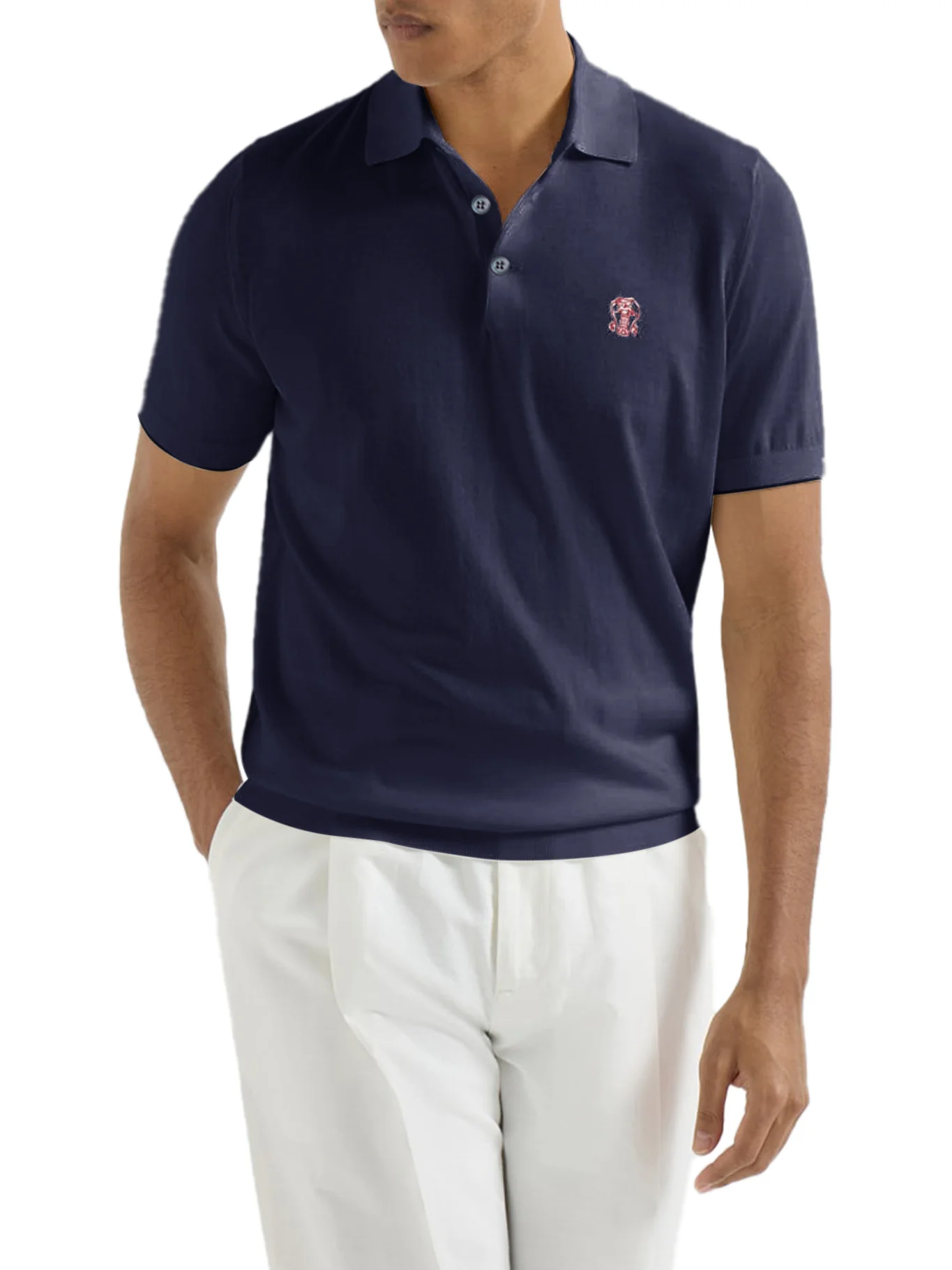 SHORT-SLEEVED COTTON POLO SHIRT - Image 2