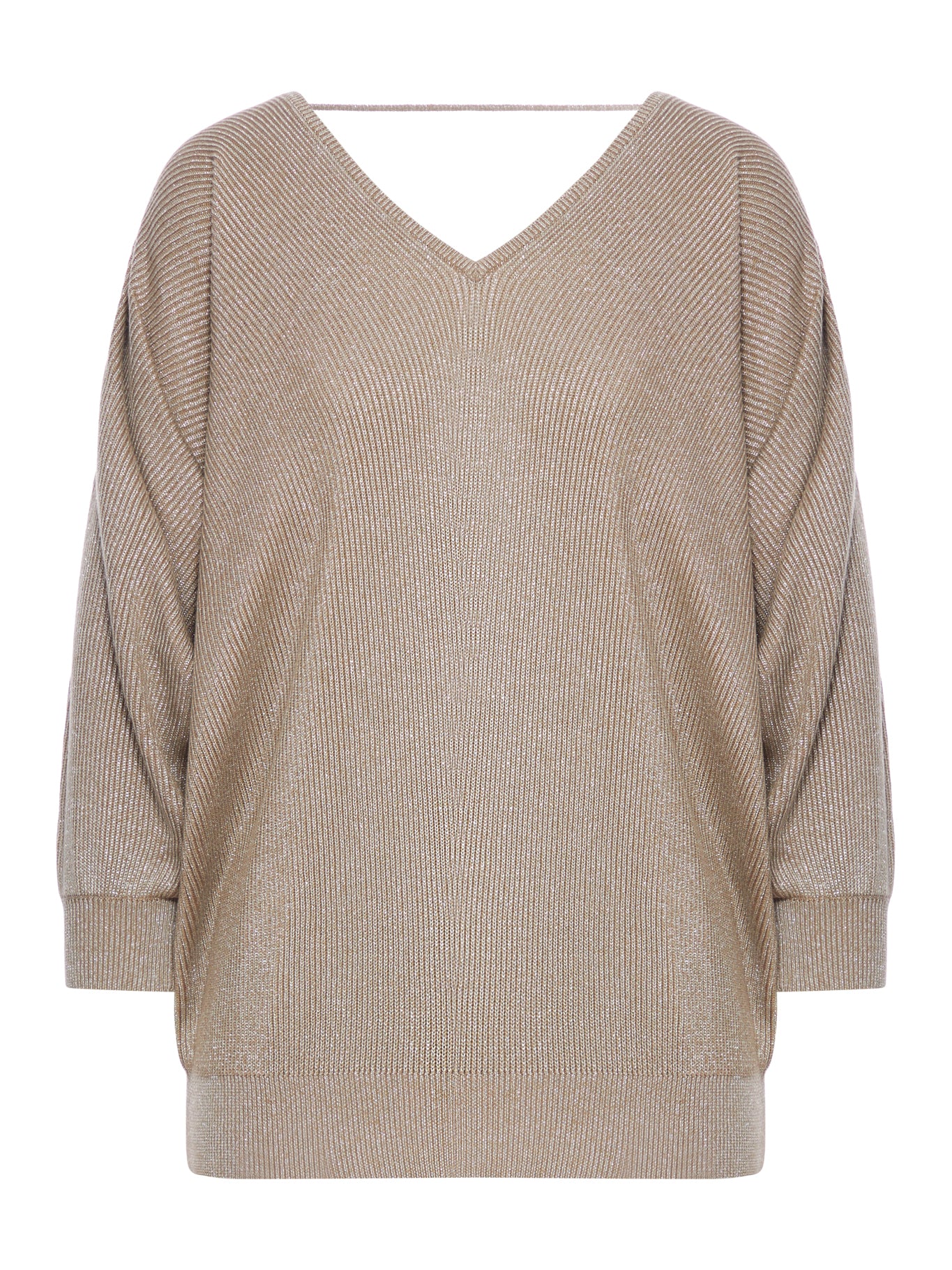 V-NECK SWEATER IN COTTON AND VISCOSE