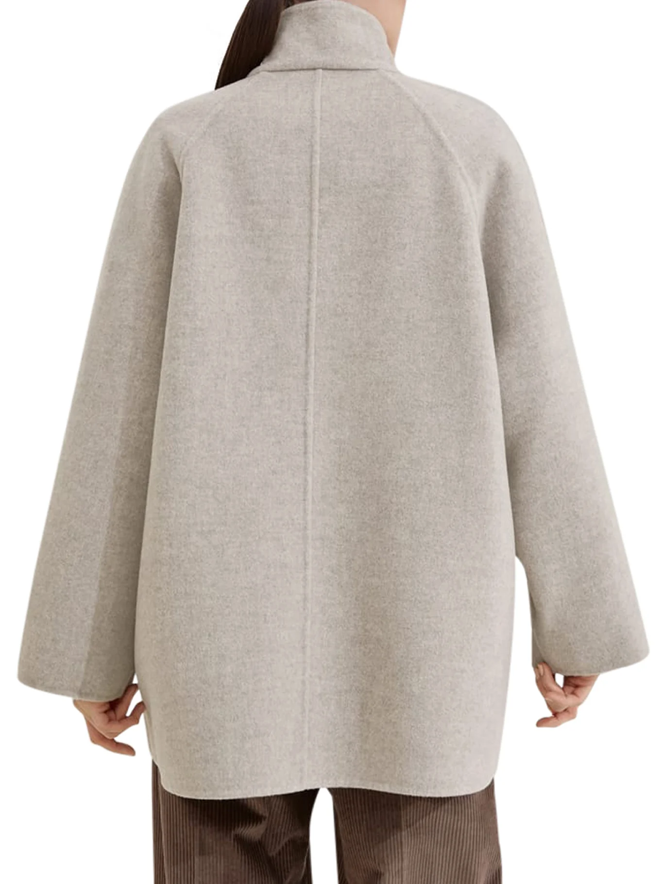 WOOL AND CASHMERE CABAN WITH SHINY CUFF DETAILS - Image 4