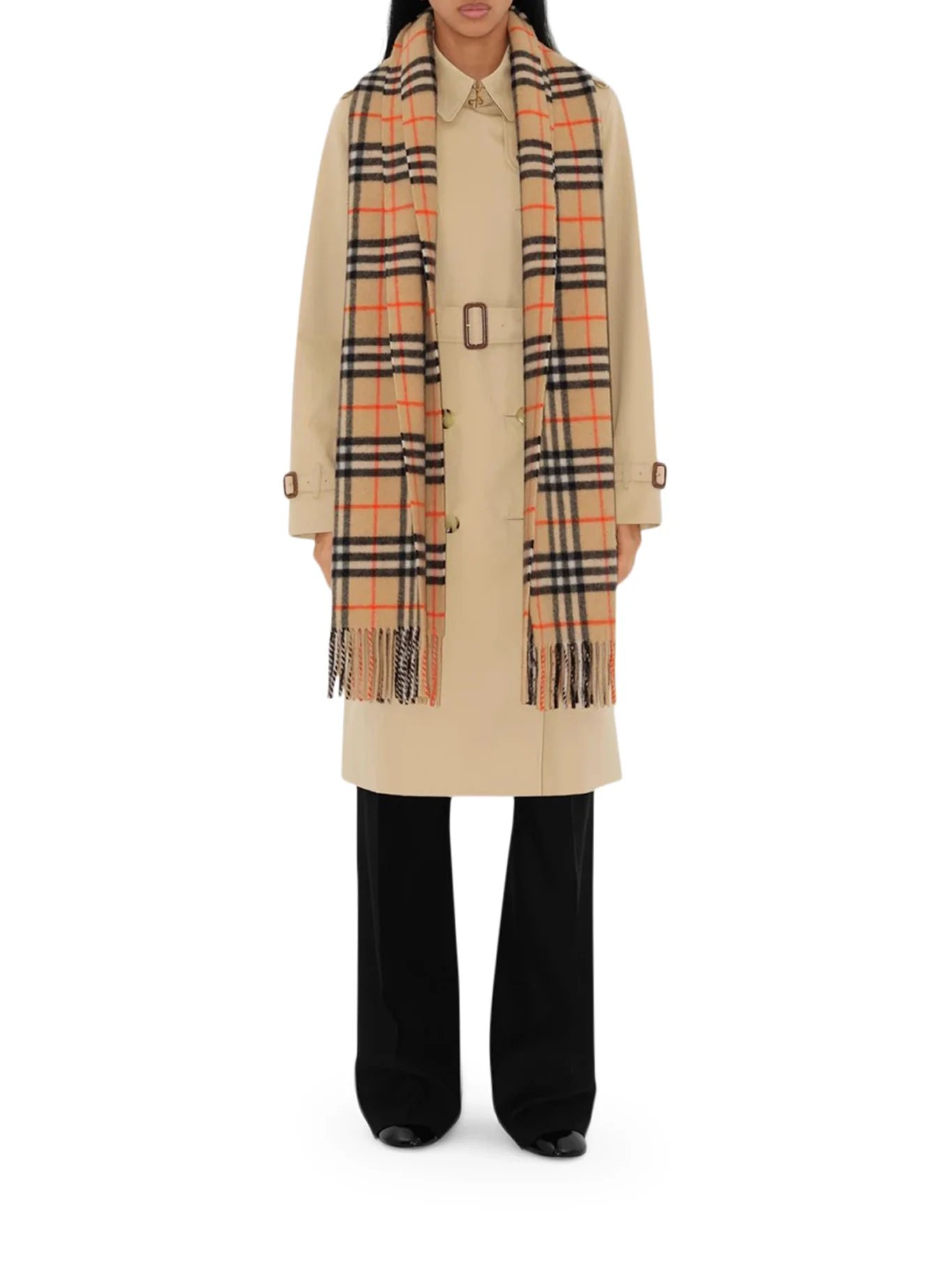 CHECK CASHMERE SCARF - Image 2