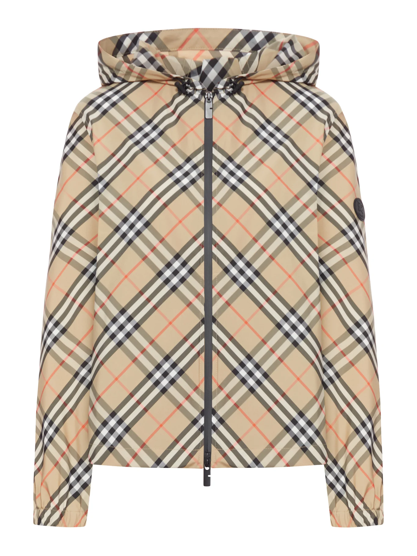 CHECK JACKET WITH HOOD