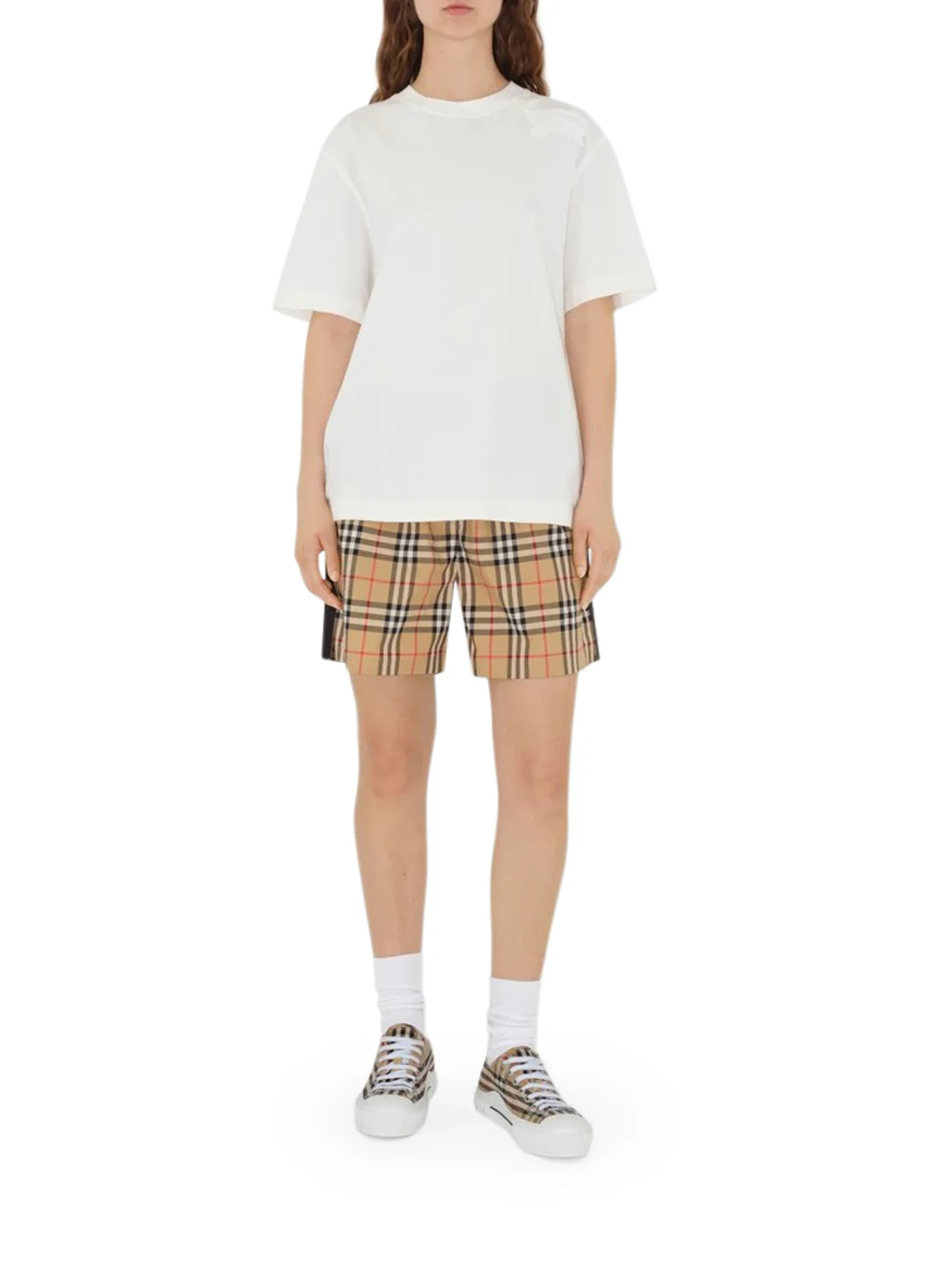 CHECKED COTTON SNEAKERS - Image 2