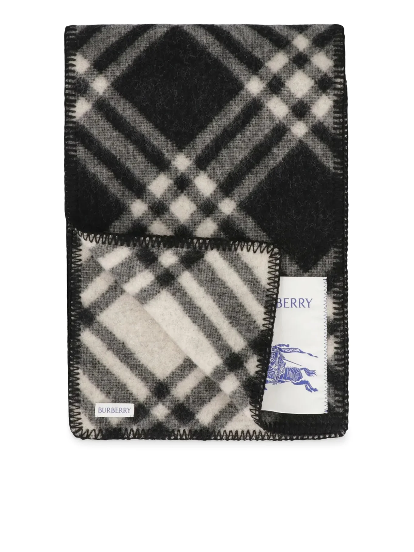 CHECK WOOL SCARF - Image 2