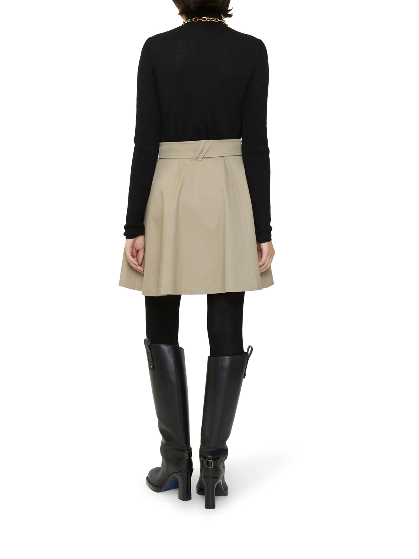 GABARDINE TRENCH MINISKIRT - Image 3