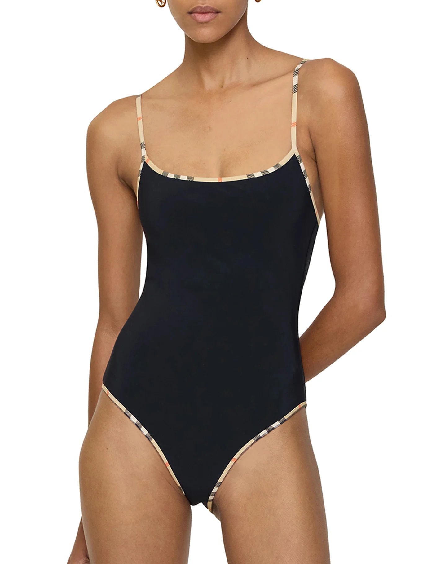 SWIMSUIT WITH CHECKED FINISHES - Image 2