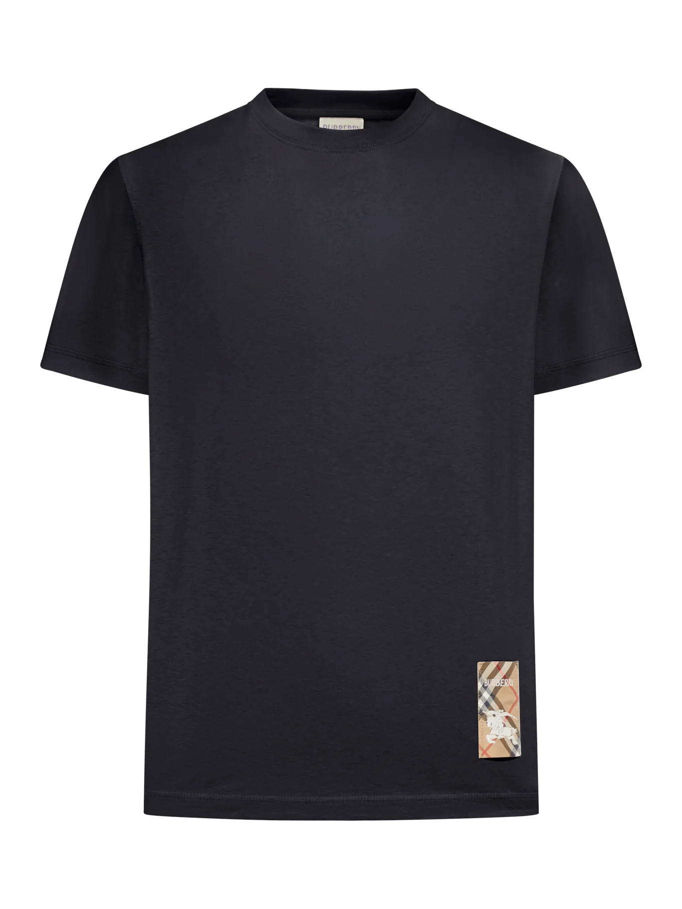 COTTON T-SHIRT WITH CHECK APPLICATION