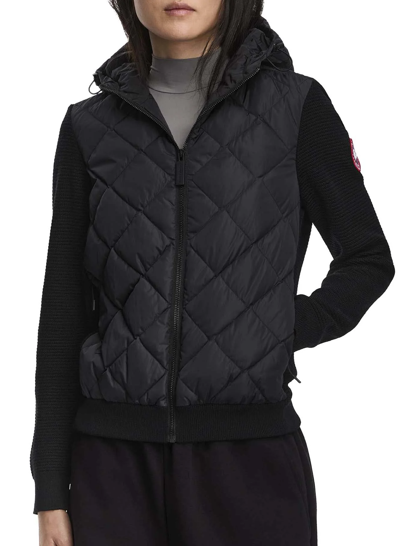 HYBRIDGE® QUILTED KNIT HOODED JACKET - Image 3