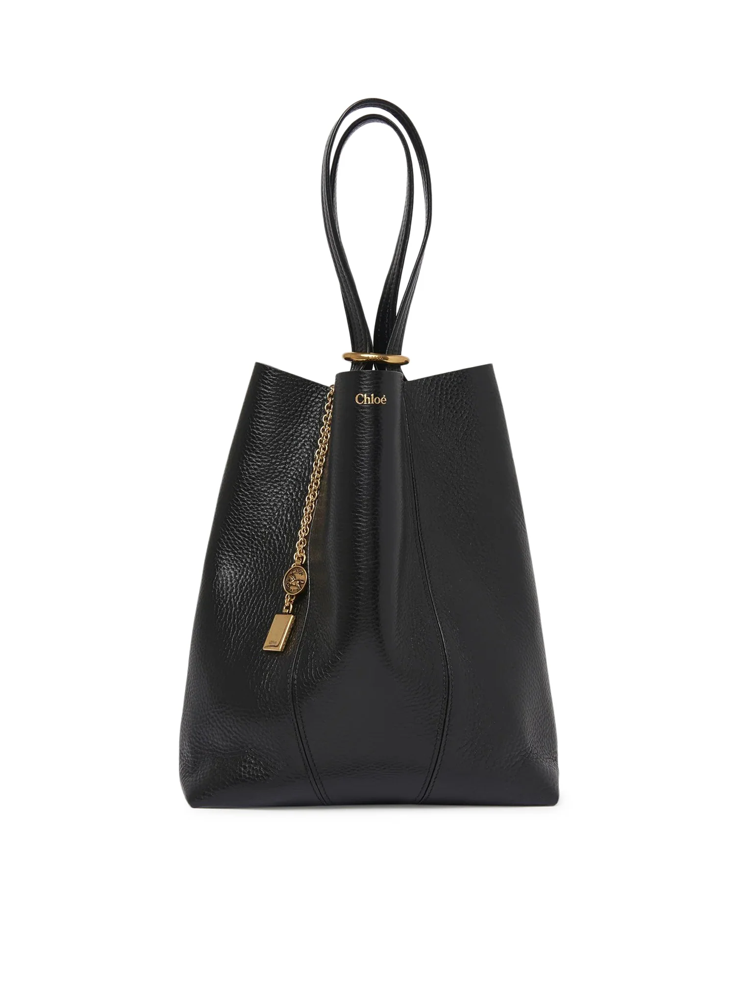 CHLOÉ SPIN TOTE BAG IN GRANATE LEATHER - Image 6