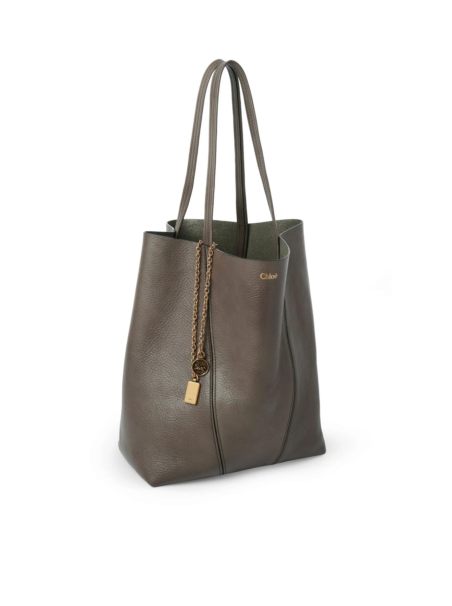CHLOÉ SPIN TOTE BAG IN GRANATE LEATHER - Image 2