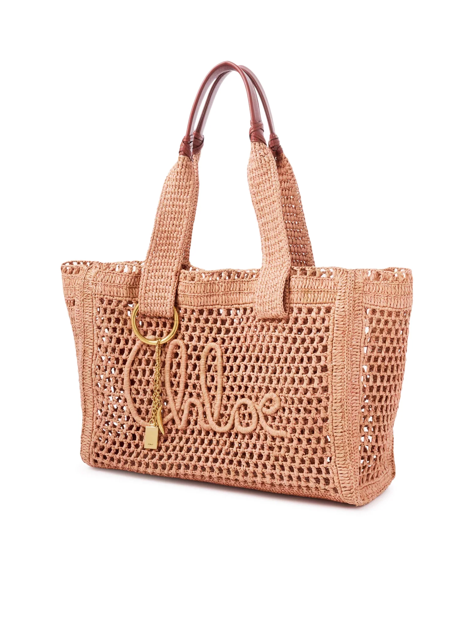 EAST-WEST SUMMER BANANA TOTE BAG IN RAFFIA - Image 5