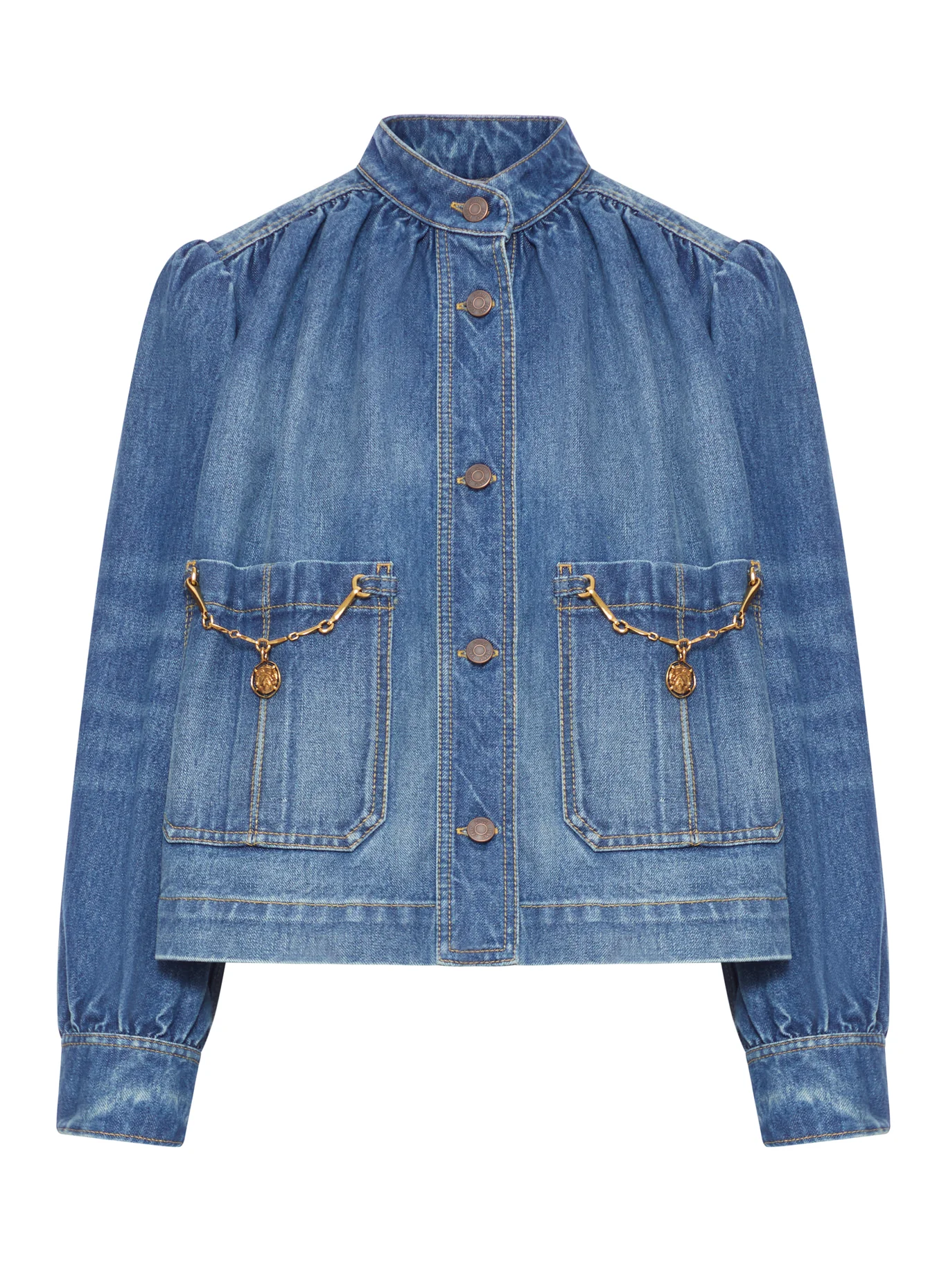 HIGH NECK DENIM JACKET