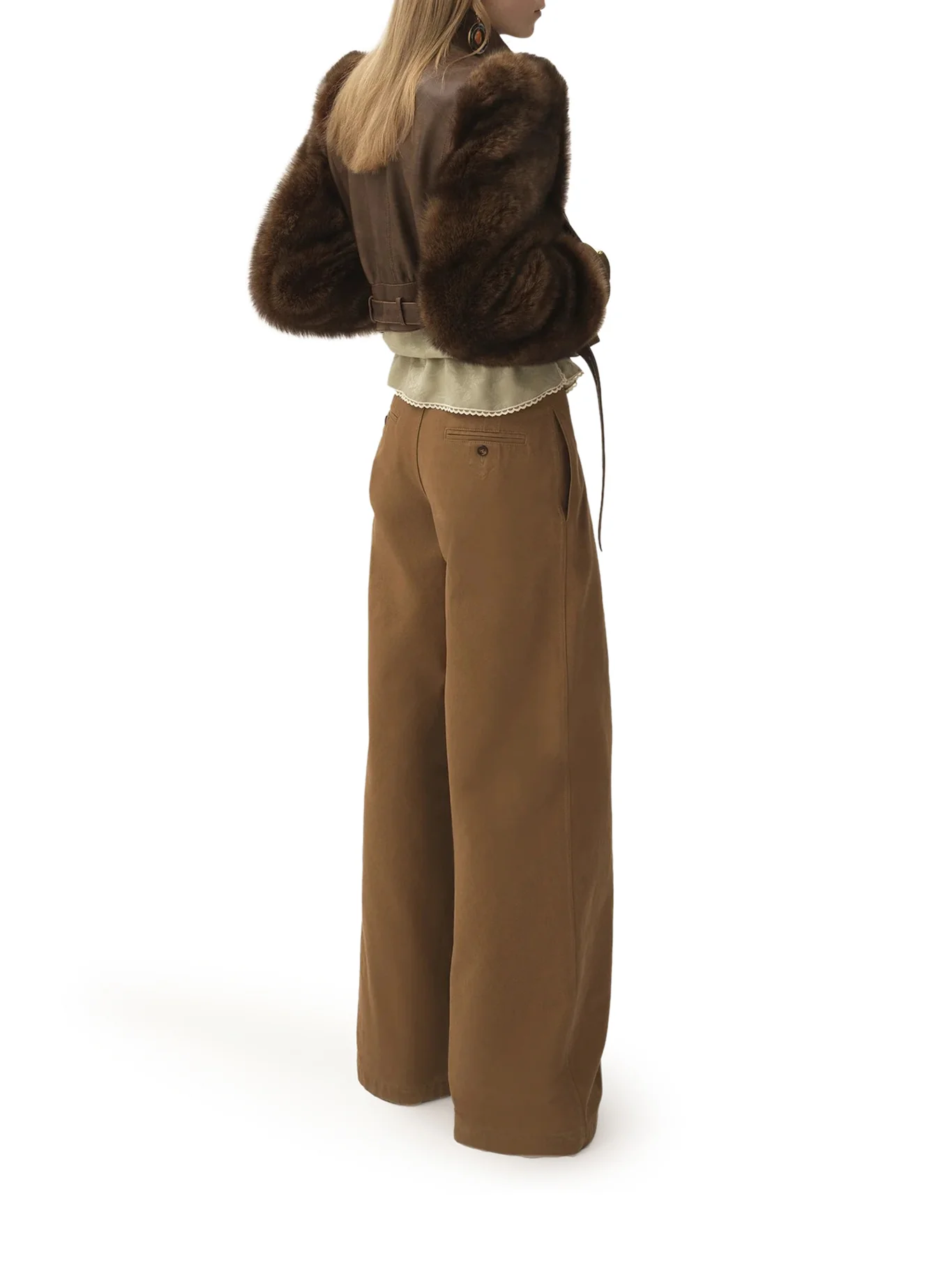 SHORT HIGH-NECK LEATHER JACKET - Image 3