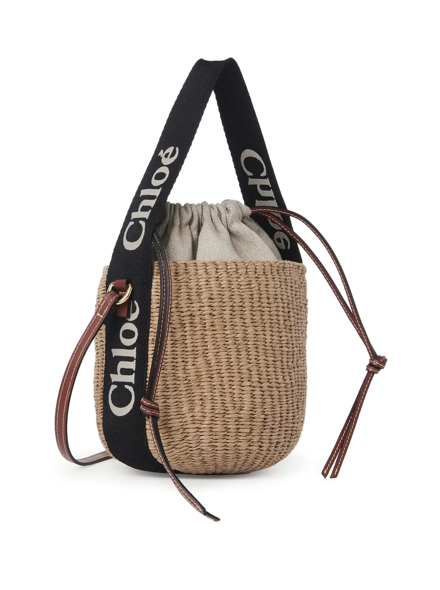 WOODY SMALL BASKET BAG IN NATURAL FIBRES - Image 4