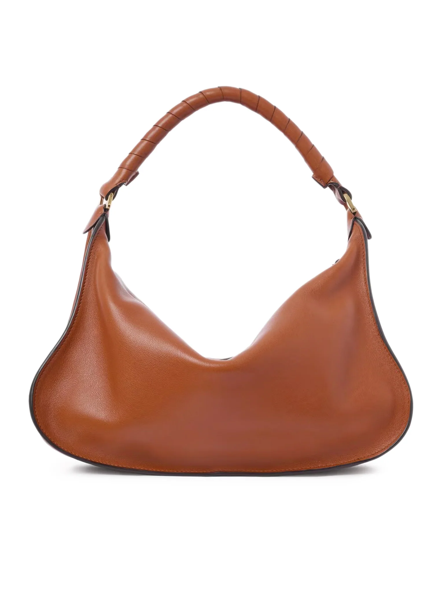 SMALL MARCIE SHOULDER BAG IN CLAY BROWN SOFT LEATHER - Image 4