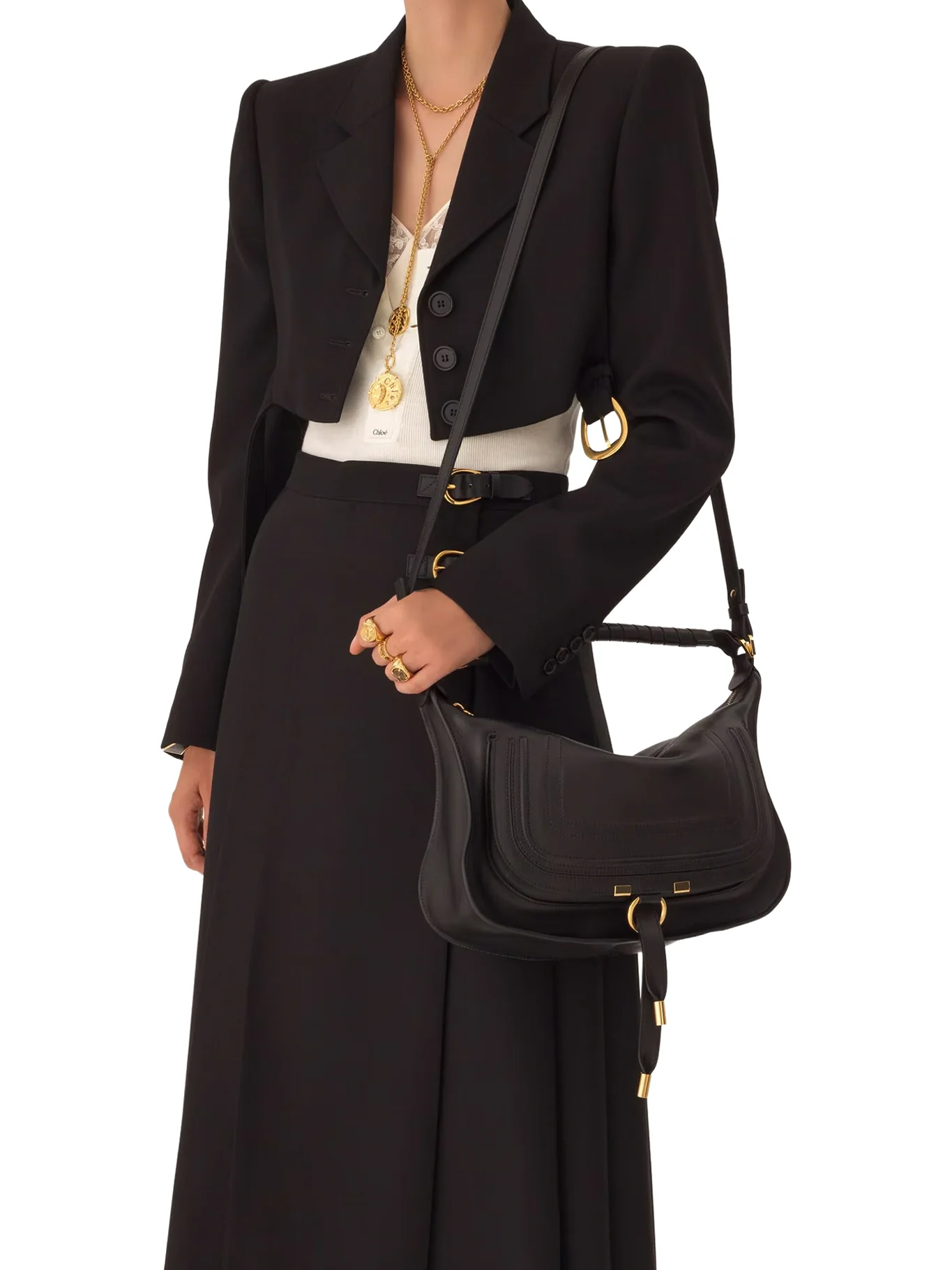 SMALL MARCIE SHOULDER BAG IN SOFT LEATHER - Image 2