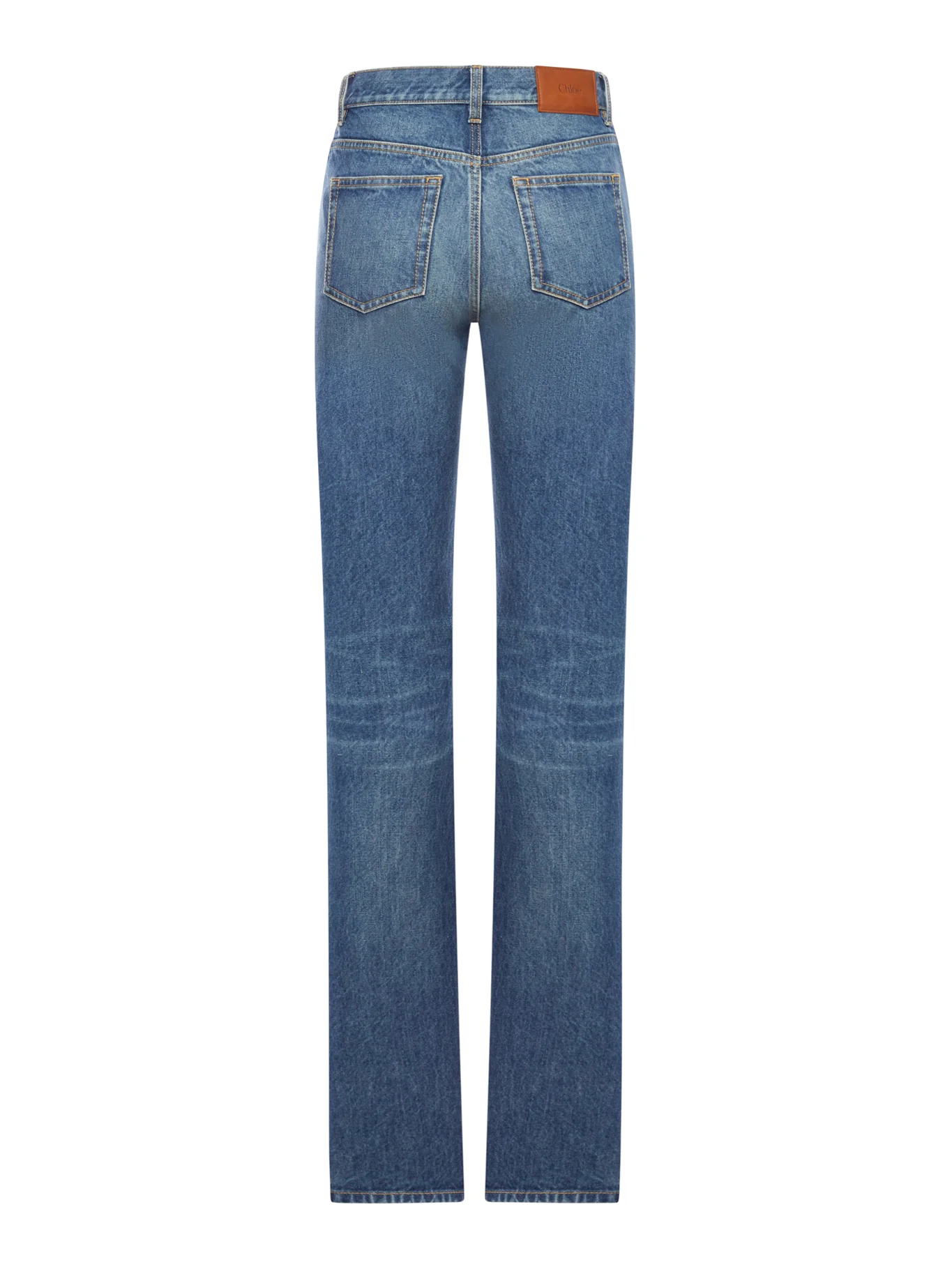 WASHED COTTON DENIM JEANS - Image 2