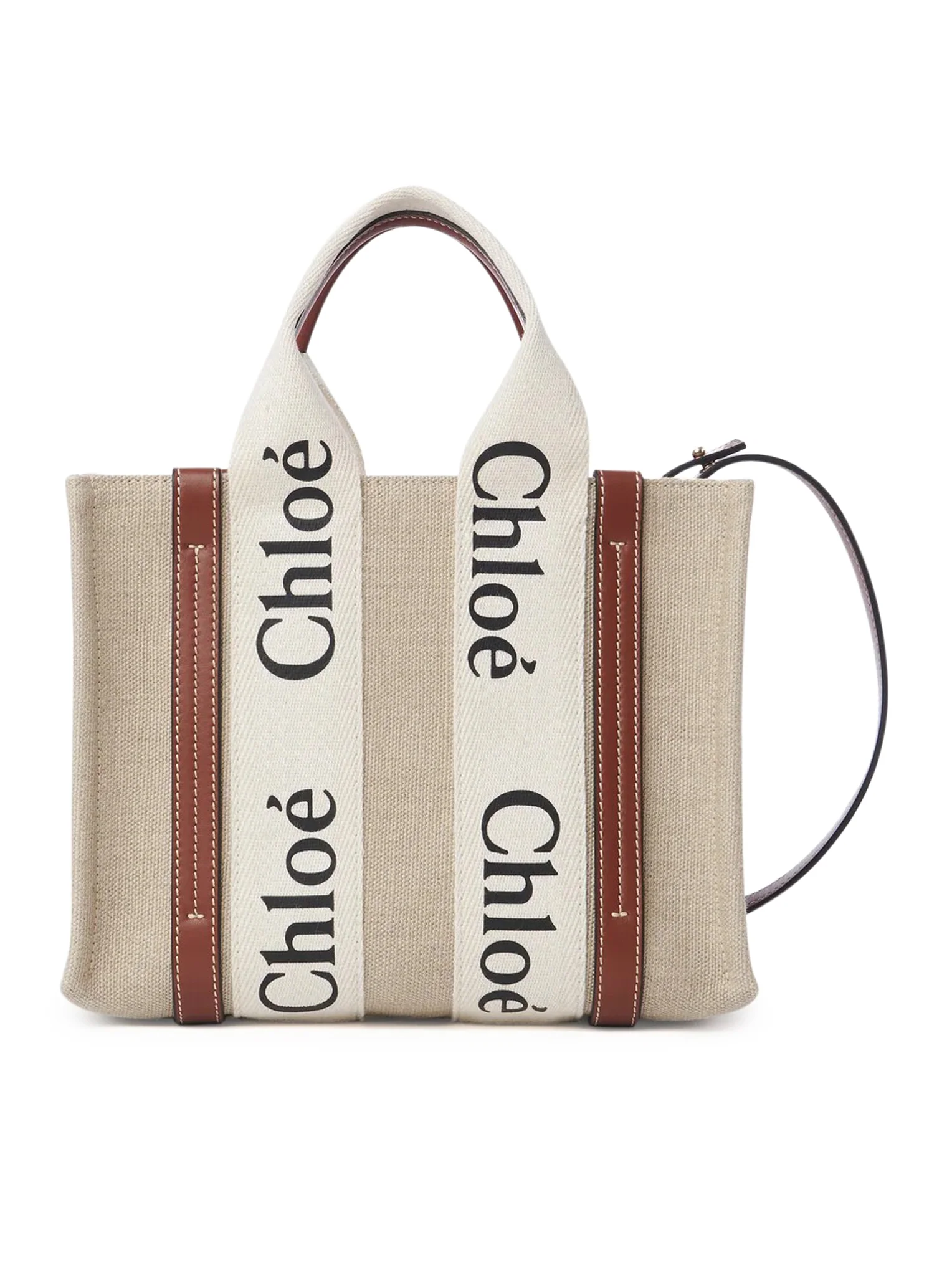 WOODY SMALL LINEN TOTE BAG - Image 3