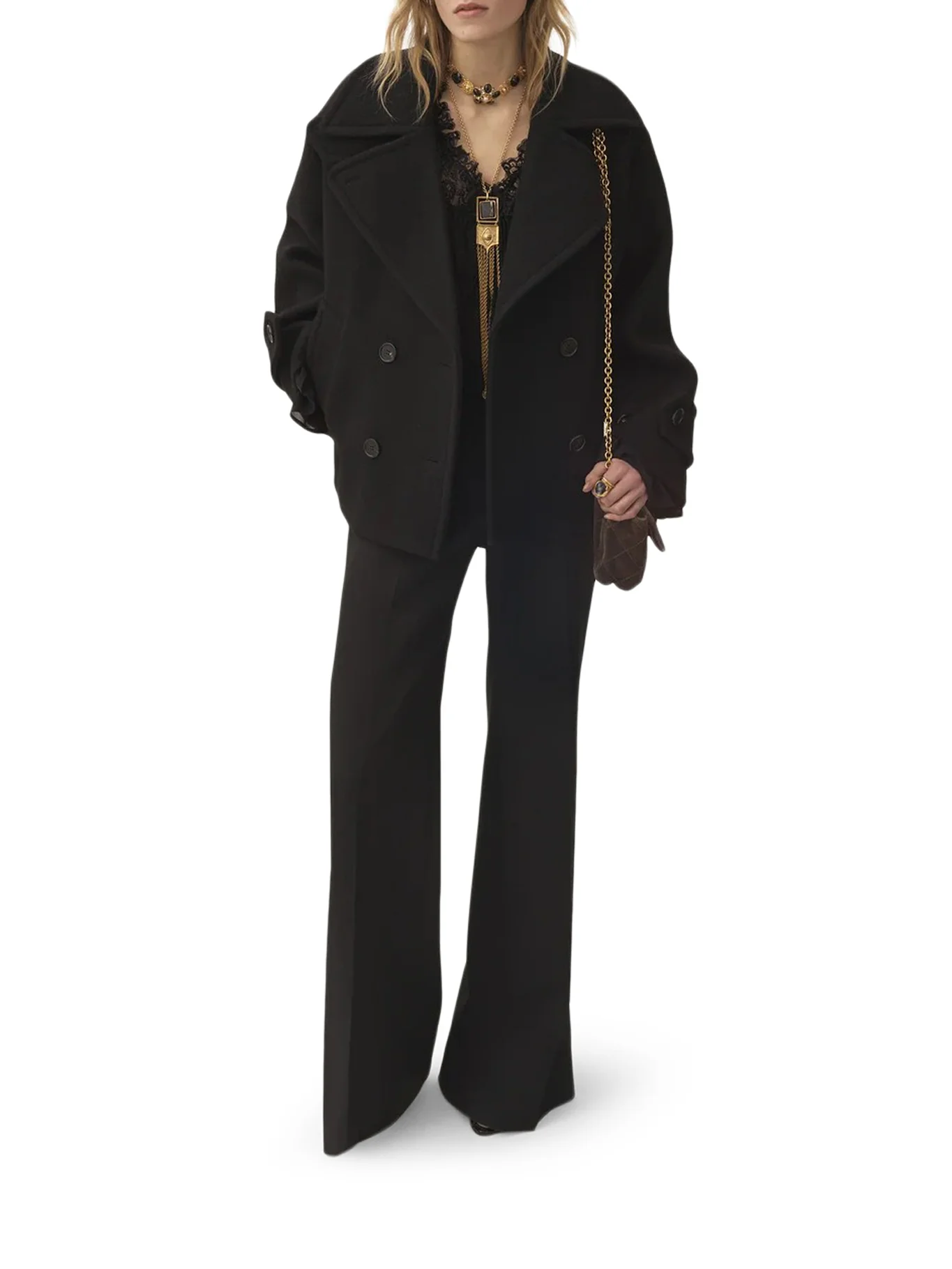 OVERSIZED SHORT WOOL COAT - Image 2