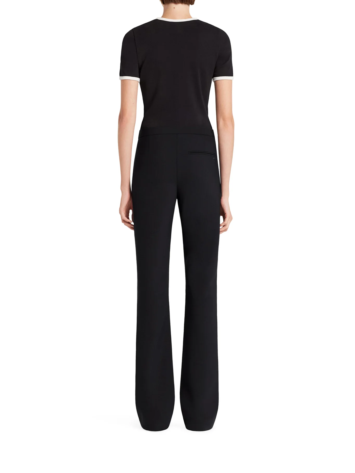 COTTON T SHIRT WITH CONTRASTING PROFILES - Image 3