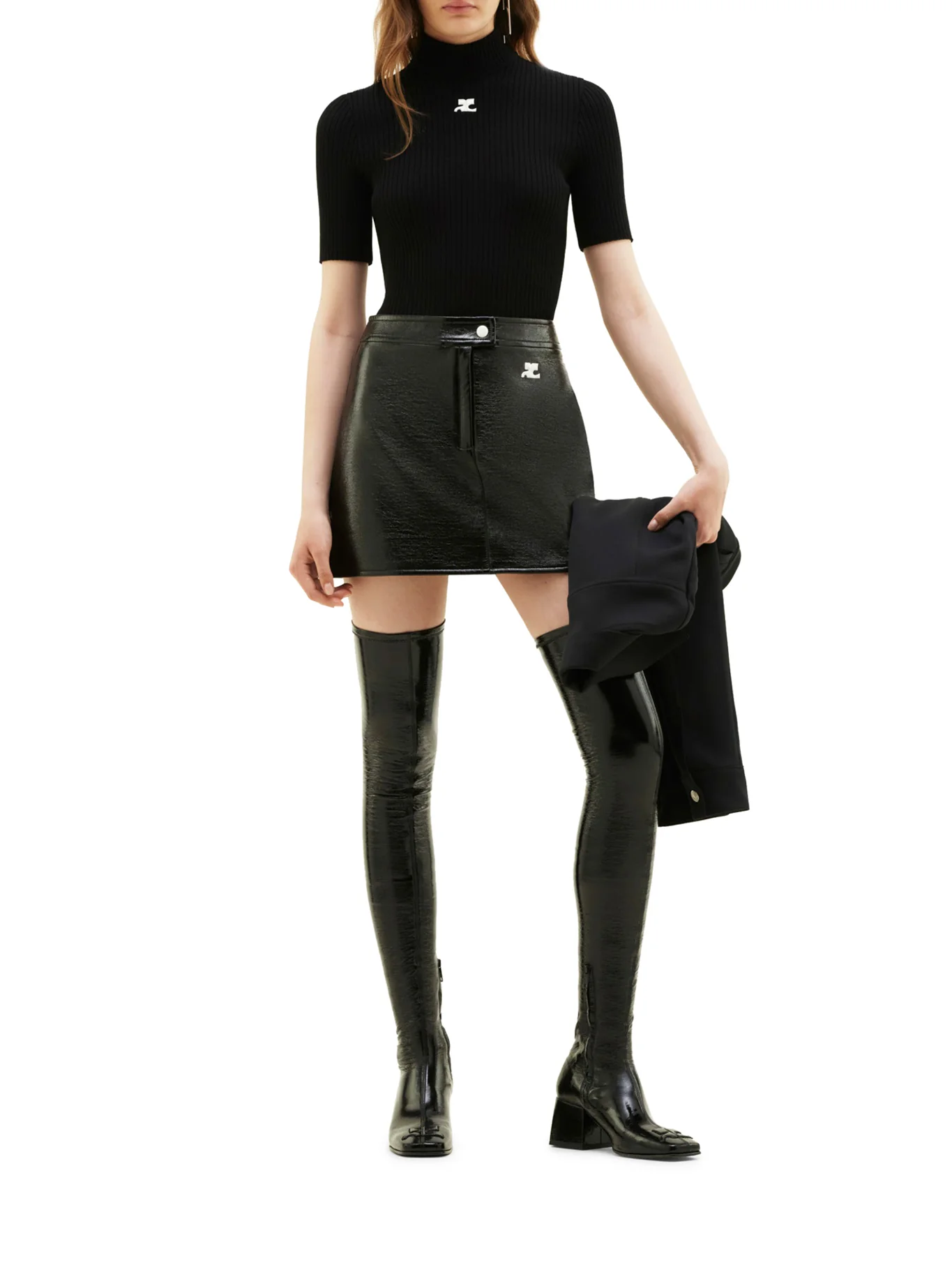 REEDITION SHORT SLEEVES RIB KNIT SWEATER - Image 2