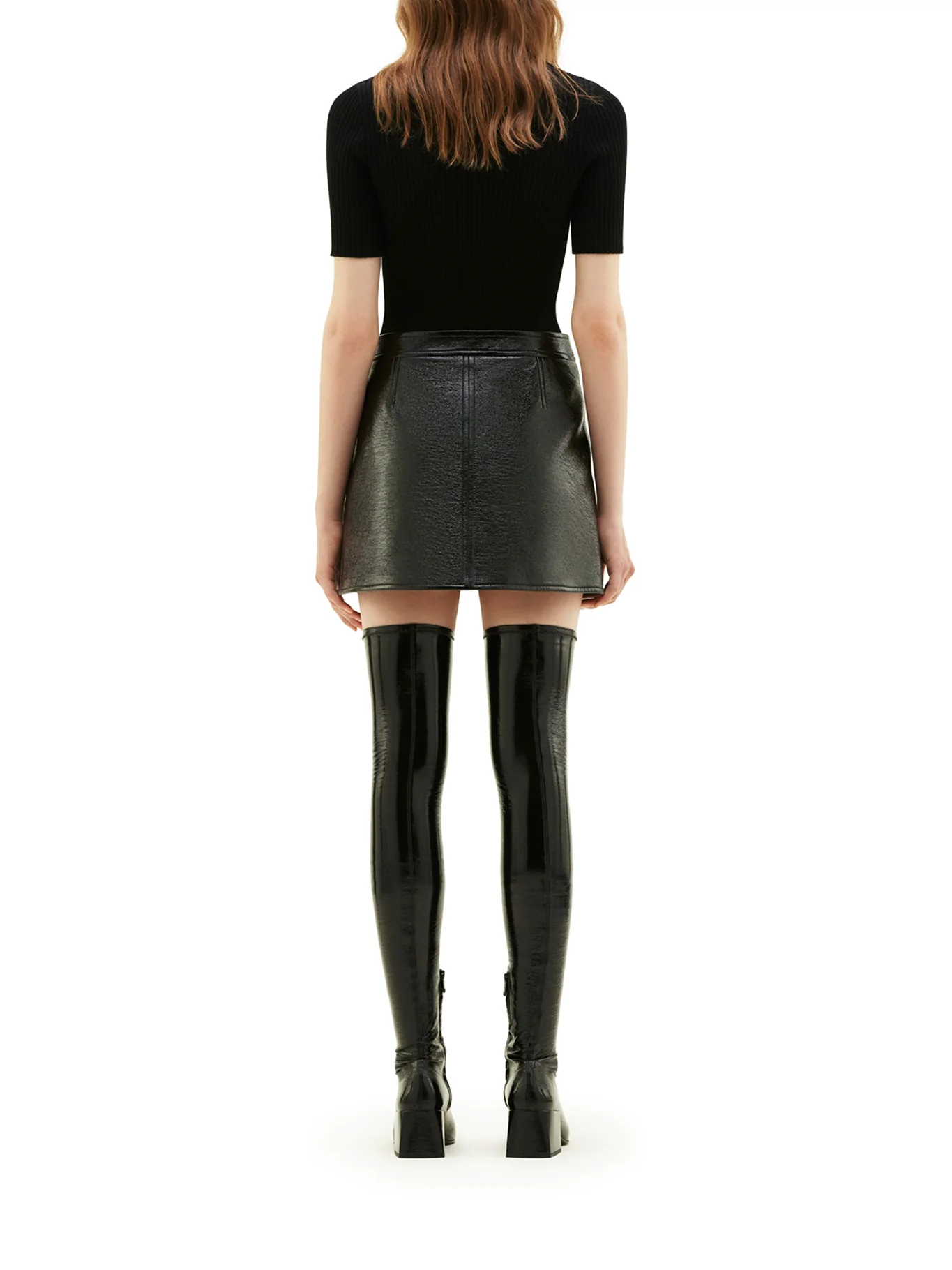 REEDITION SHORT SLEEVES RIB KNIT SWEATER - Image 4