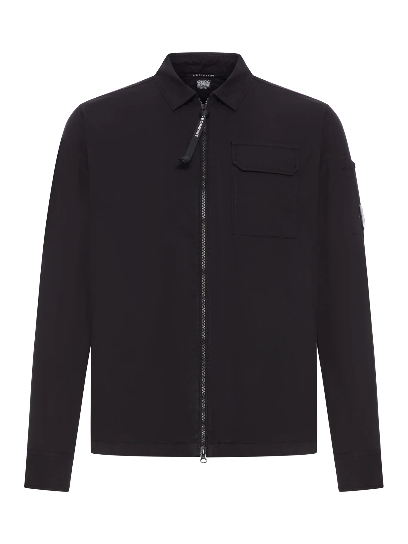 ORGANIC GABARDINE OVERSHIRT WITH LENSES AND ZIP
