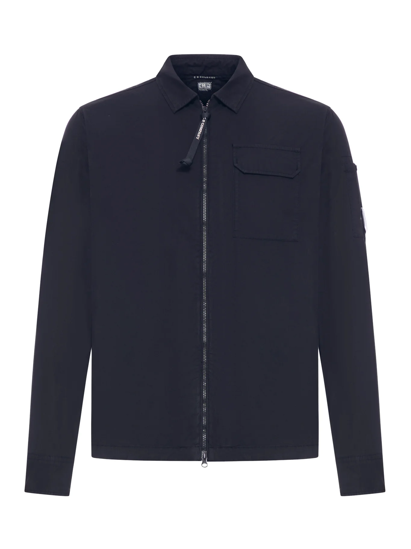 ORGANIC GABARDINE OVERSHIRT WITH LENSES AND ZIP