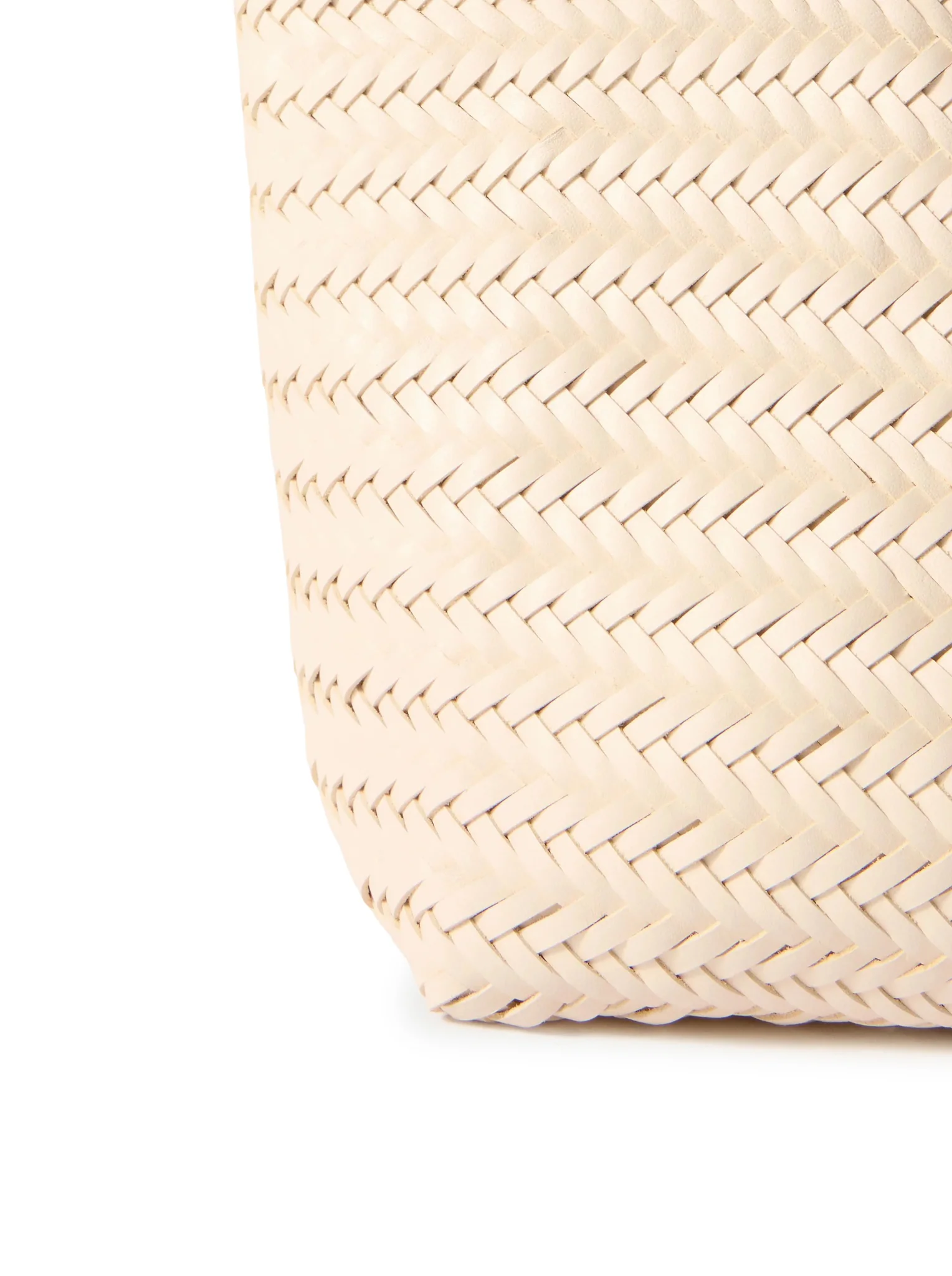 NANTUCKET BIG TOTE BAG IN WOVEN LEATHER SAND - Image 5