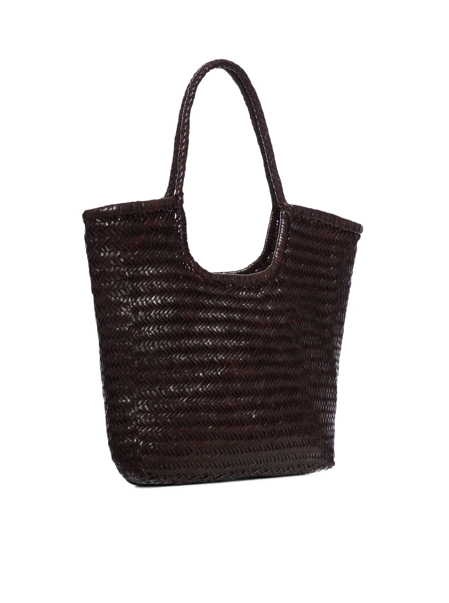 NS DIAGONAL LEATHER TOTE BAG - Image 3