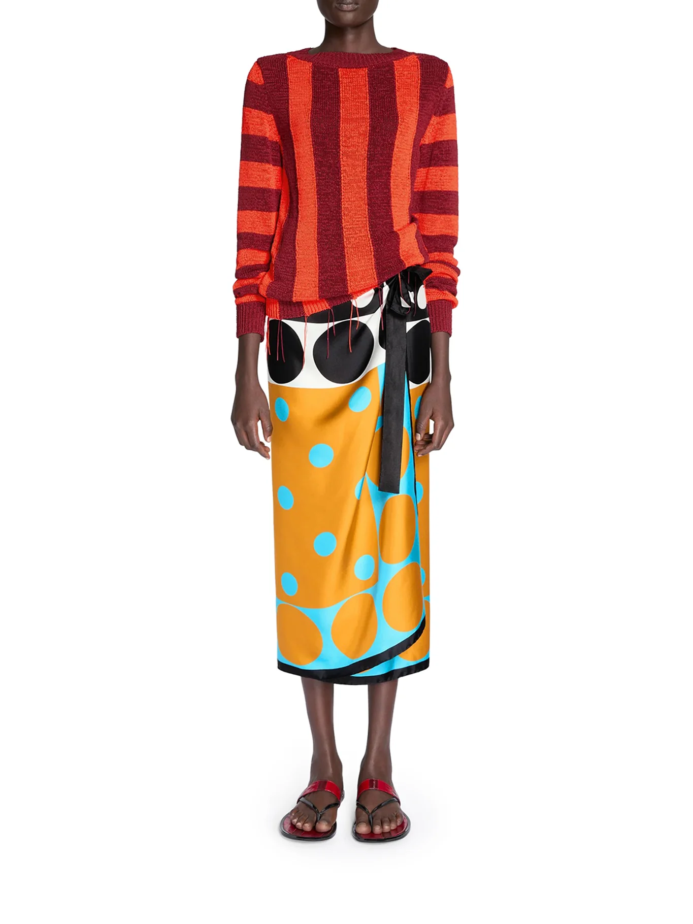 LONG WRAP PENCIL SKIRT - Image 2