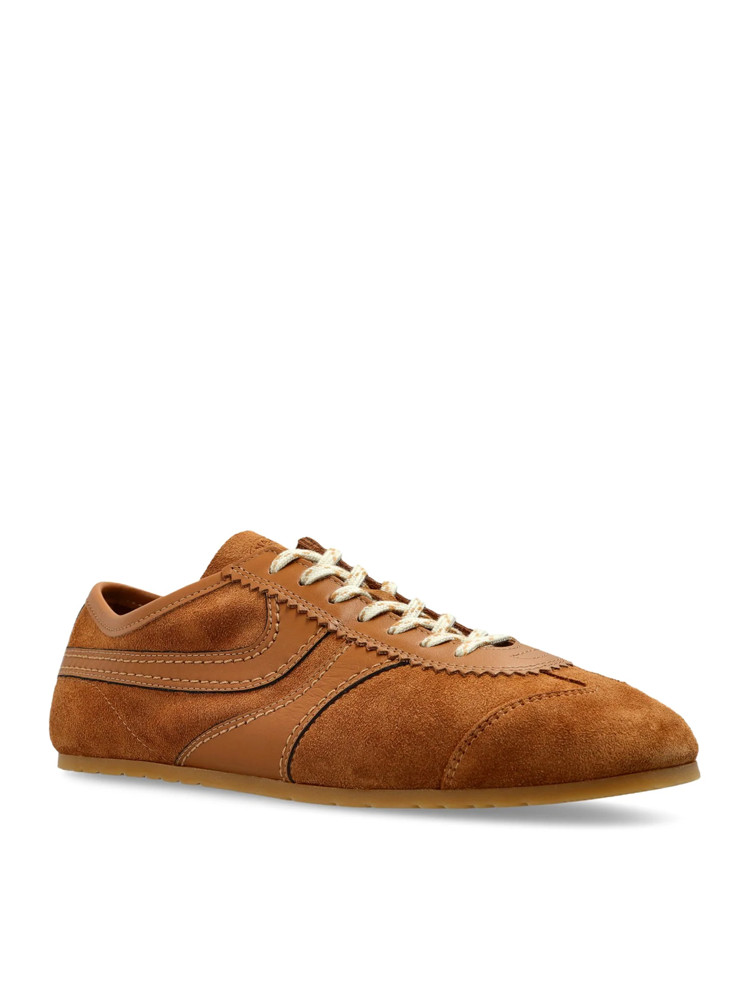 TWO-TONE LEATHER AND SUEDE SNEAKERS - Image 2