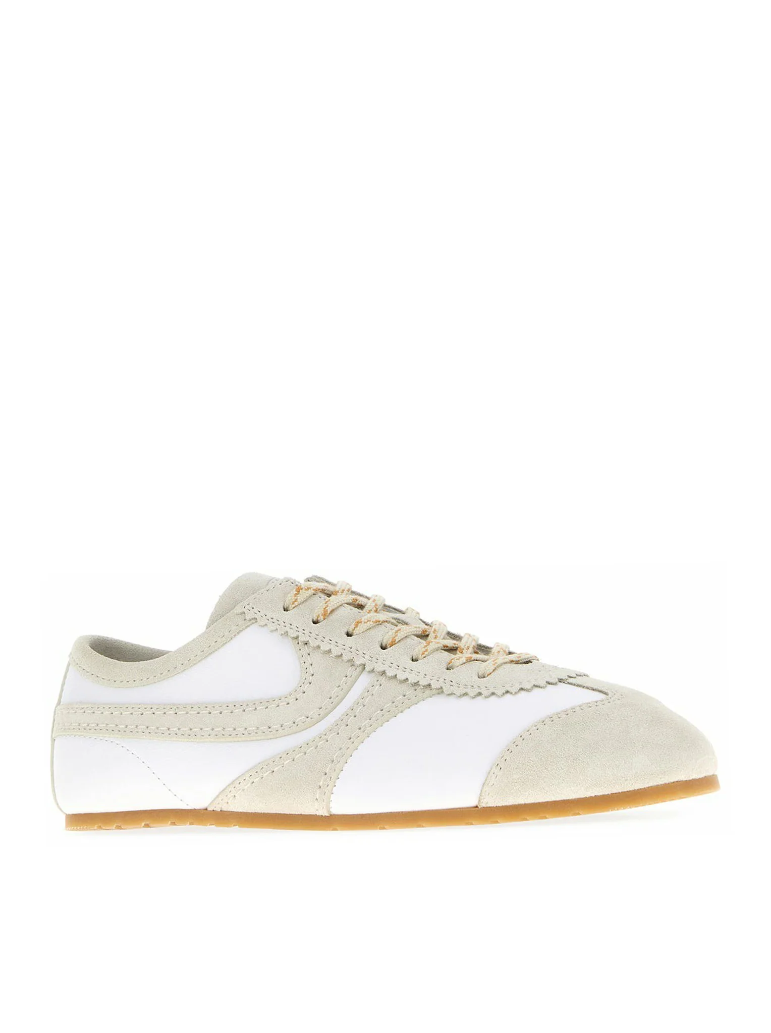 TWO-TONE LEATHER AND SUEDE SNEAKERS - Image 2