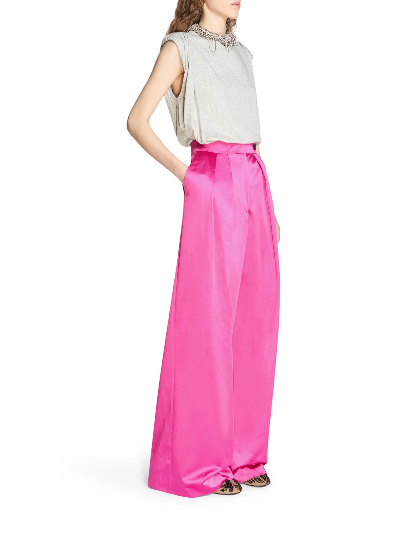 WIDE TROUSERS WITH PLEATED PANTS - Image 4