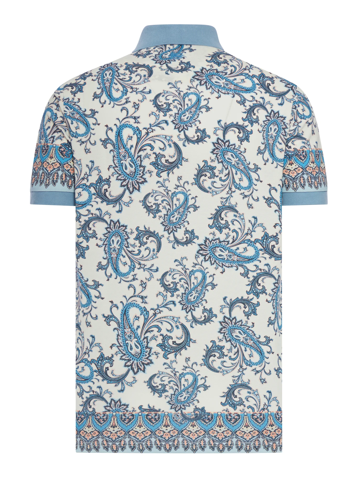 COTTON POLO SHIRT WITH PLACED PRINT - Image 2