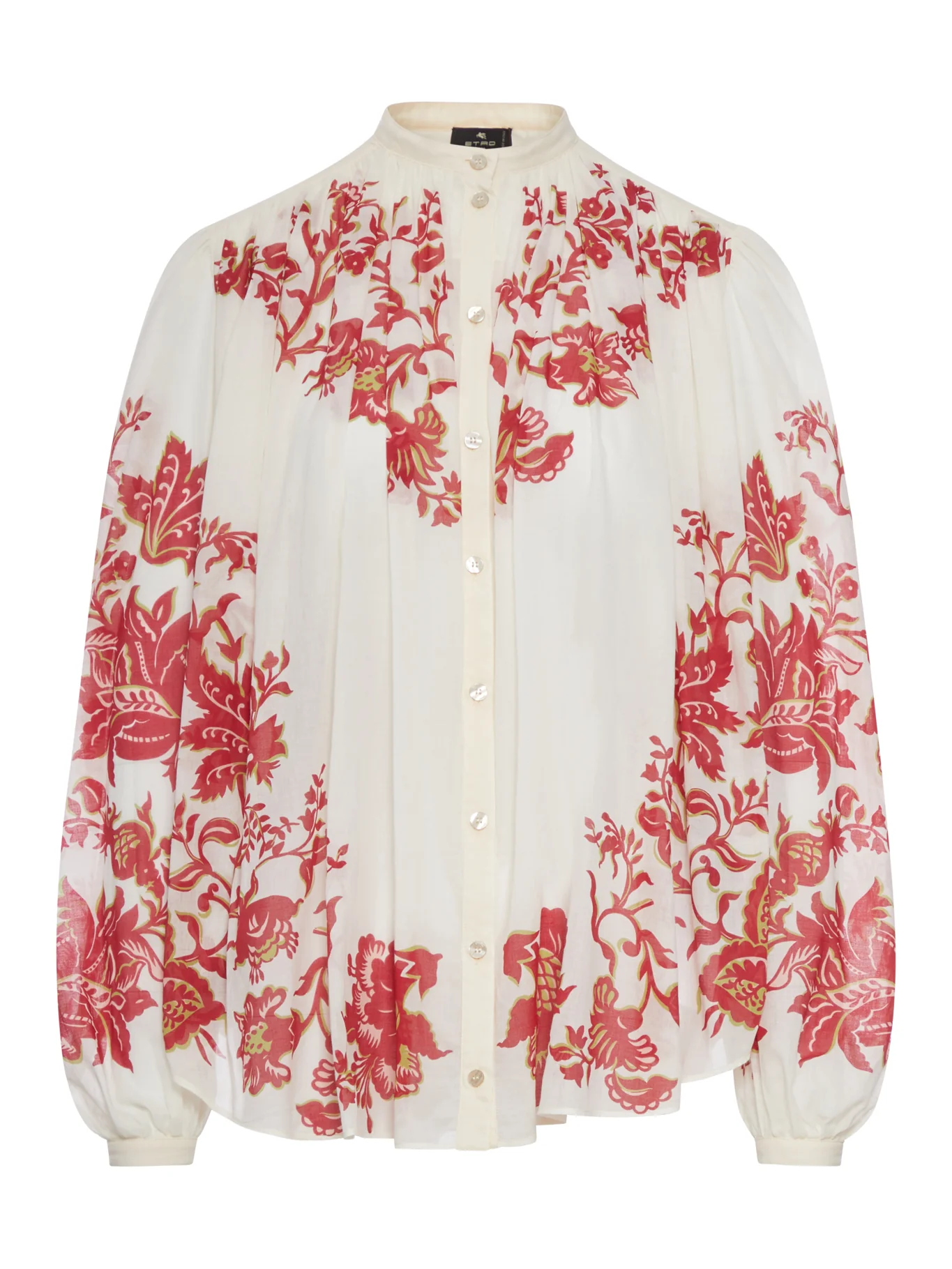 COTTON VOILE BLOUSE WITH FLORAL PRINT