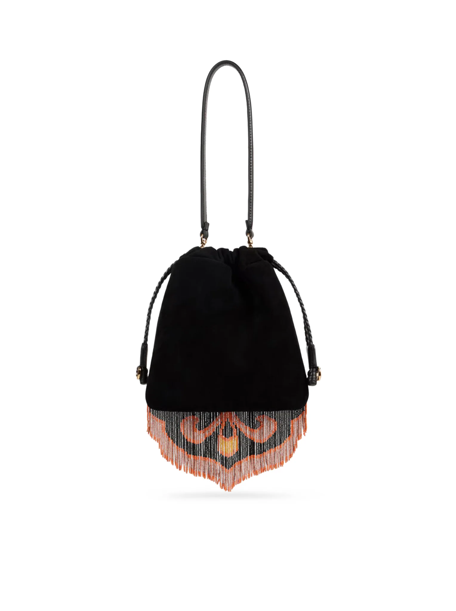 KALISPERA SMALL SUEDE BAG WITH BEADS AND FRINGES - Image 4