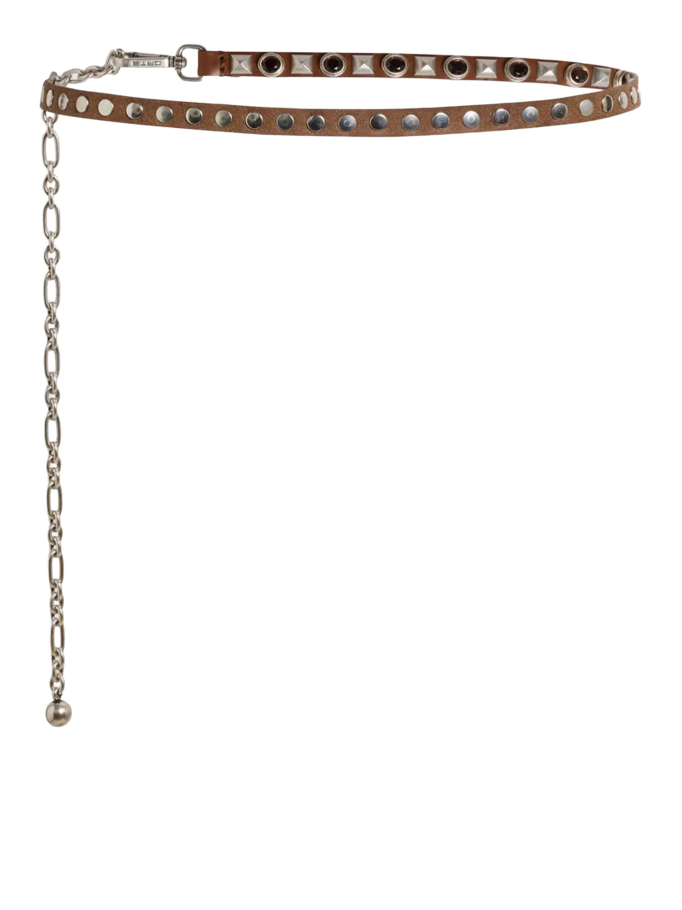 LEATHER BELT WITH JEWEL STUDS - Image 2