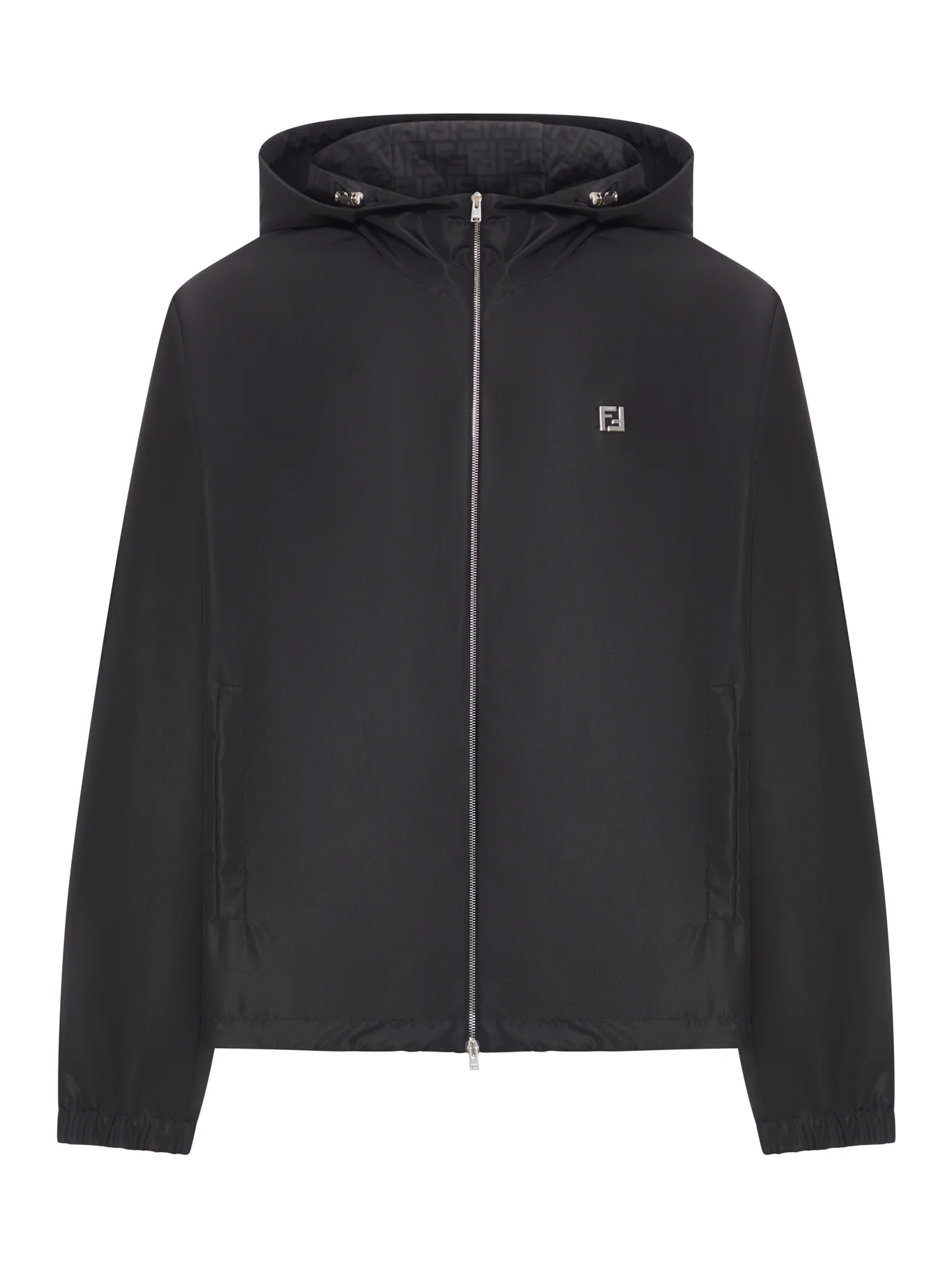 BLACK TECHNICAL FABRIC JACKET