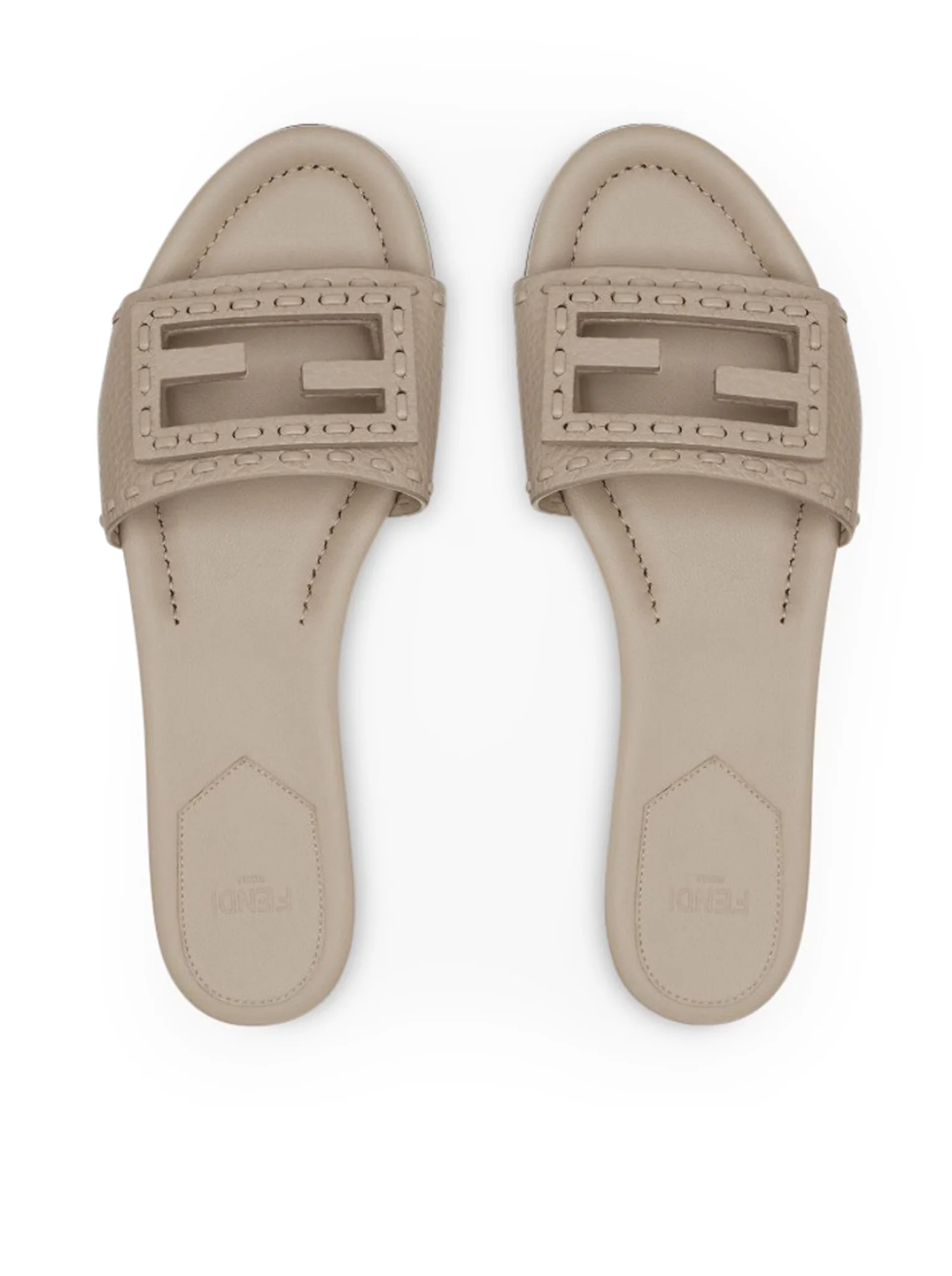 SLIDE BAGUETTE IN DOVE GREY LEATHER - Image 5