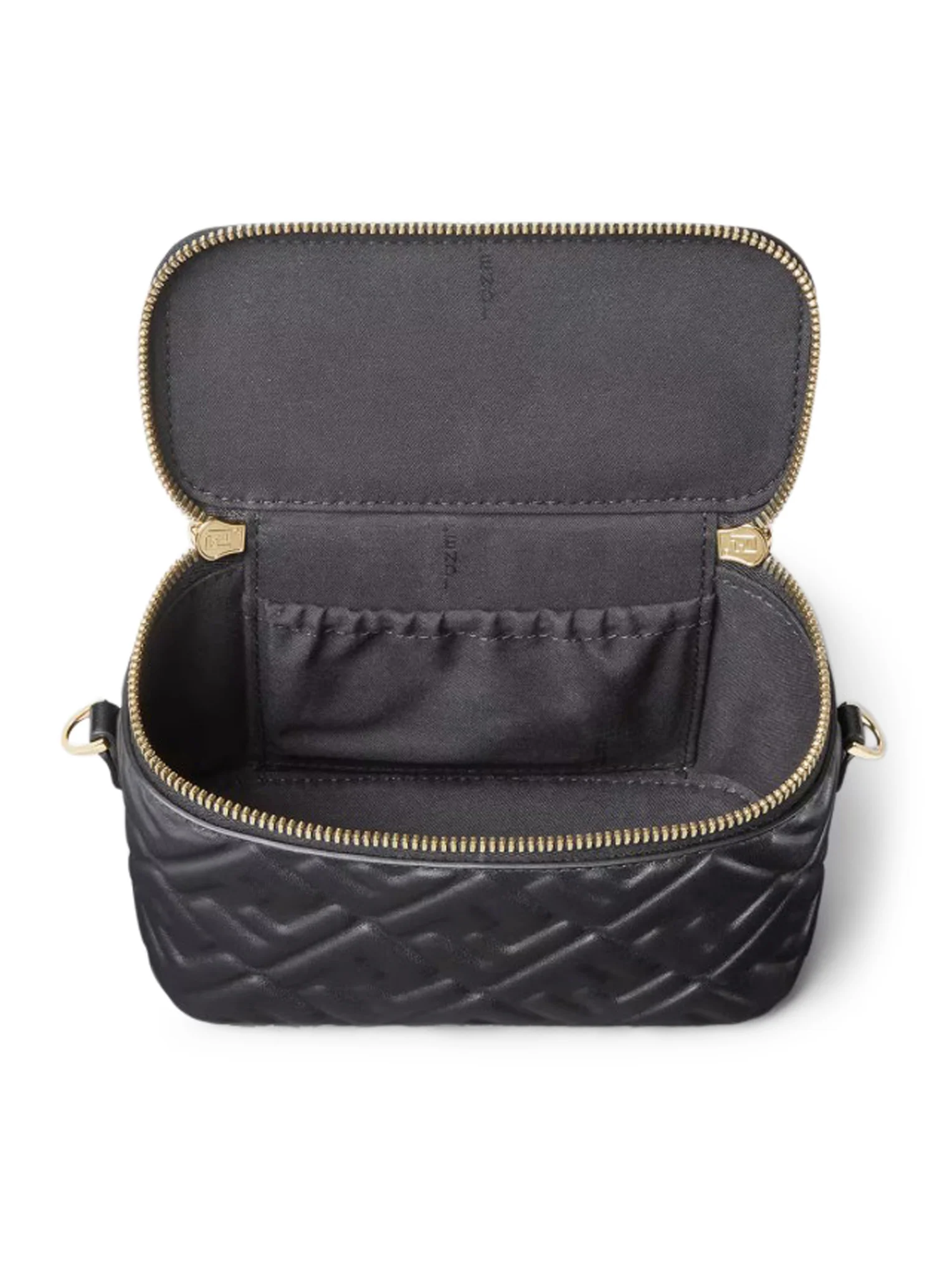 FENDI VANITY MINI BAG IN BLACK NAPPA WITH FF MOTIF - Image 4