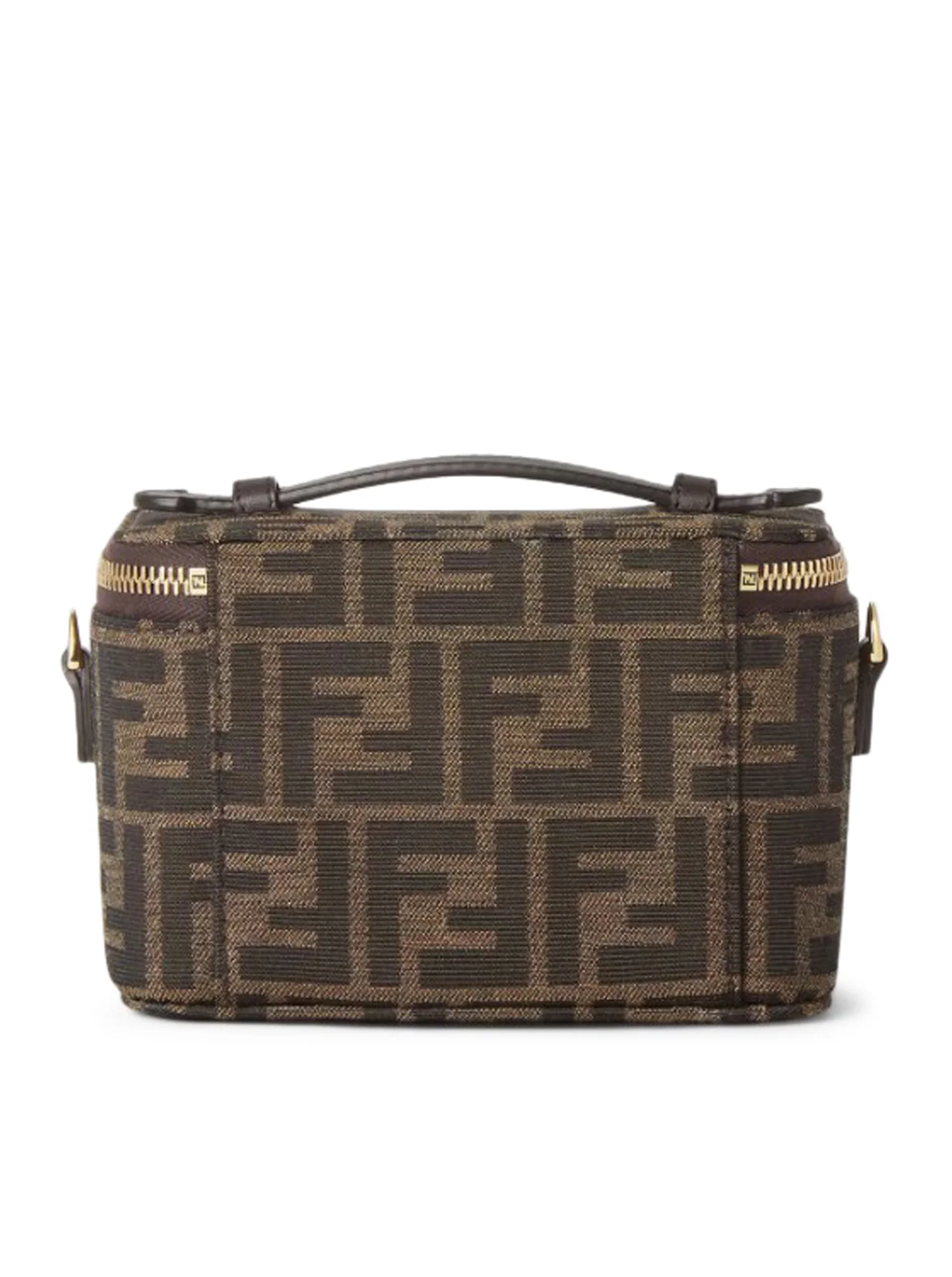 FENDI VANITY MINI BAG IN FF JACQUARD FABRIC, TOBACCO BROWN - Image 5