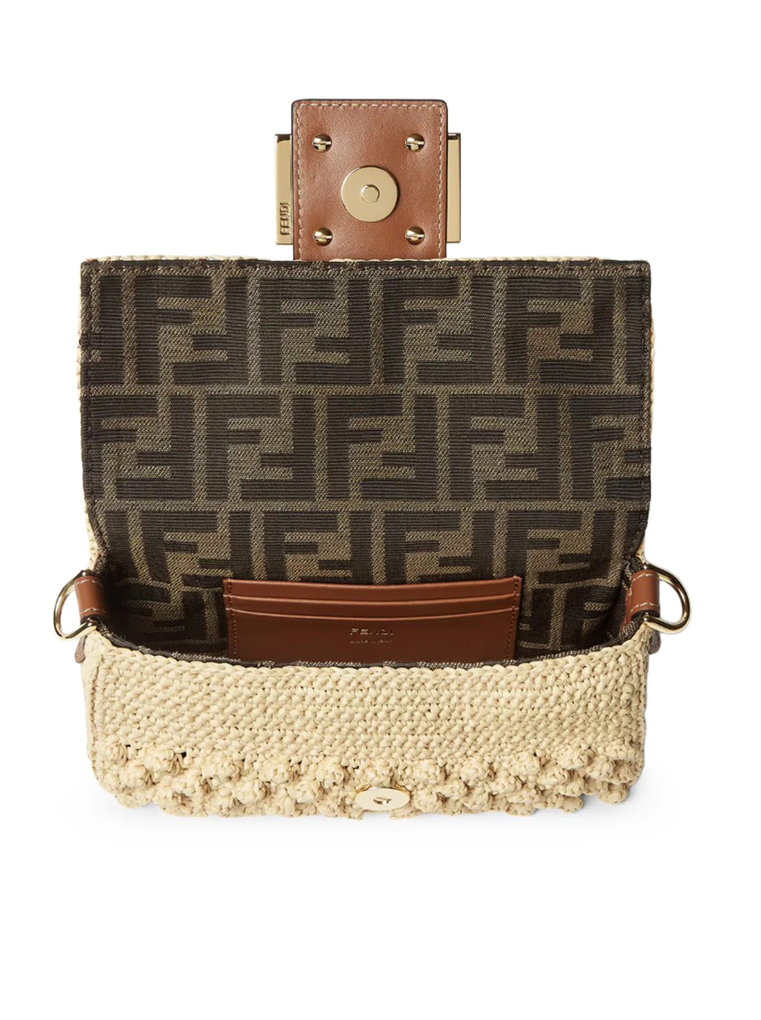 MINI BAGUETTE BAG IN RAFFIA WITH A HAZELNUT STITCH - Image 5