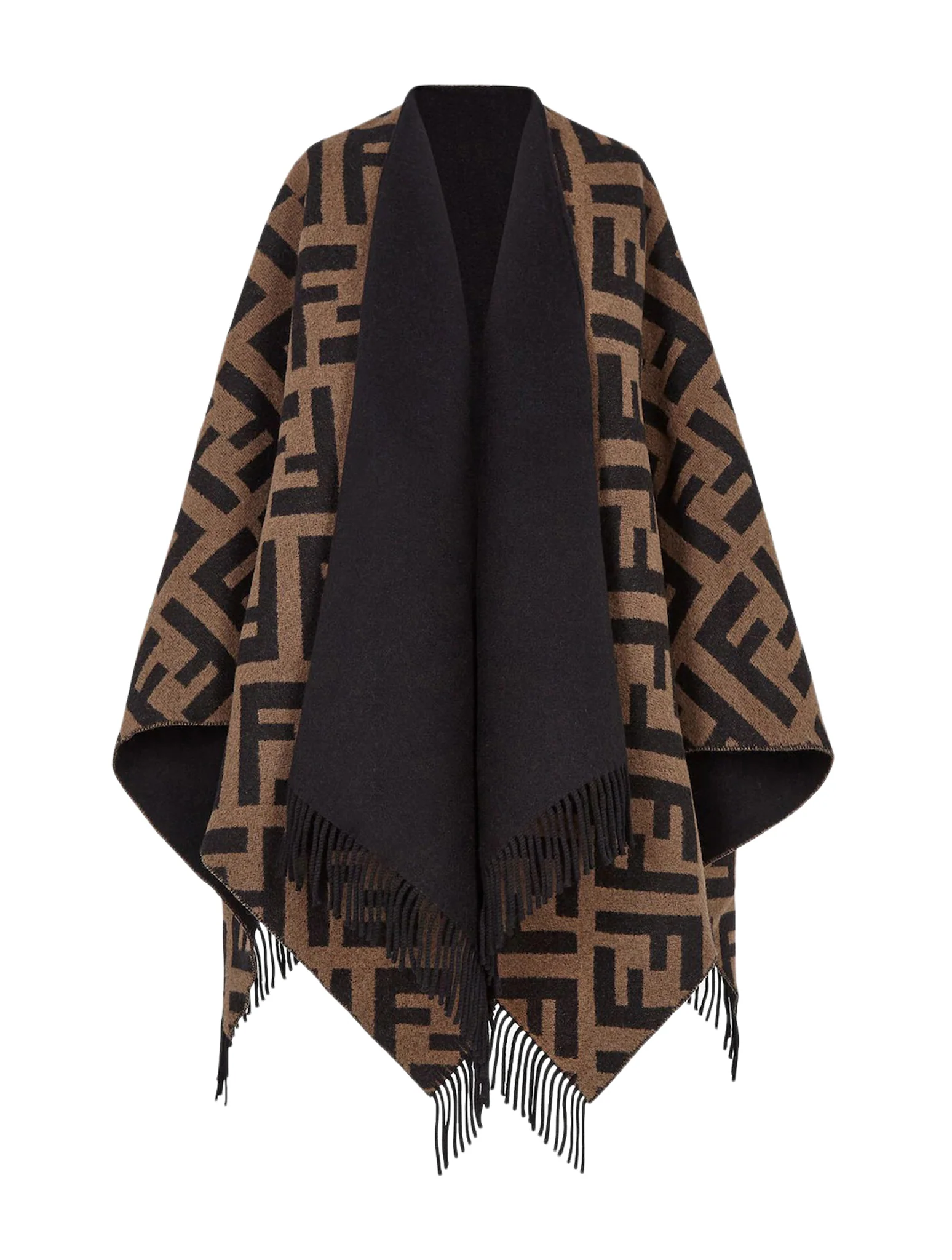 Multicolor cashmere and wool poncho - Image 3