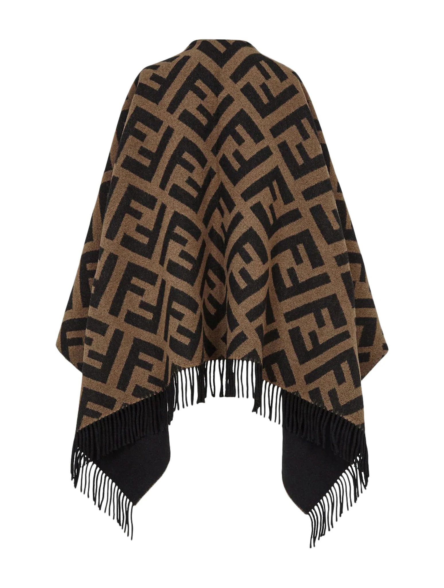 Multicolor cashmere and wool poncho - Image 4