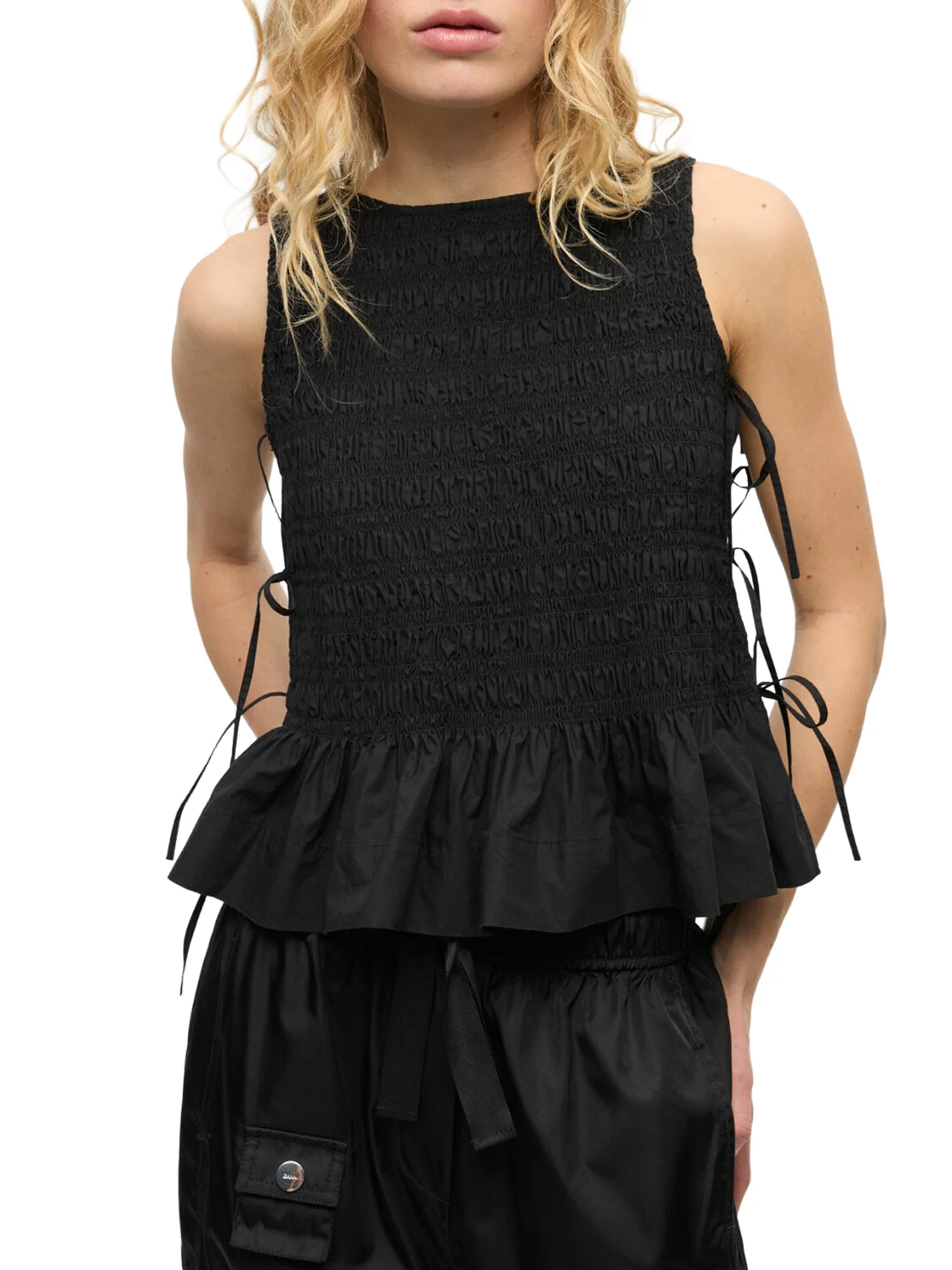 BLACK COTTON TOP WITH LAYERS - Image 3