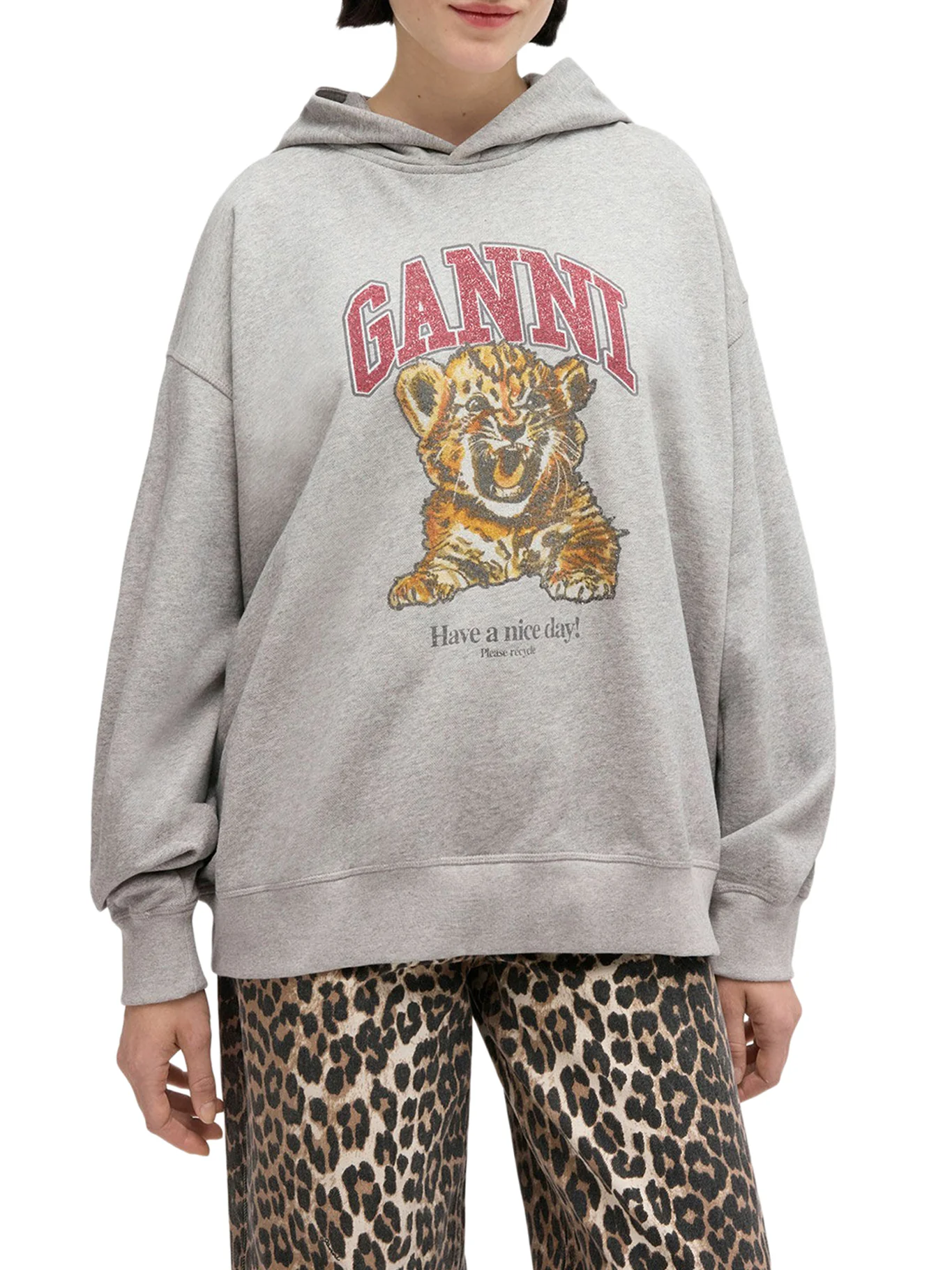 COTTON HOODIE WITH PRINT - Image 2