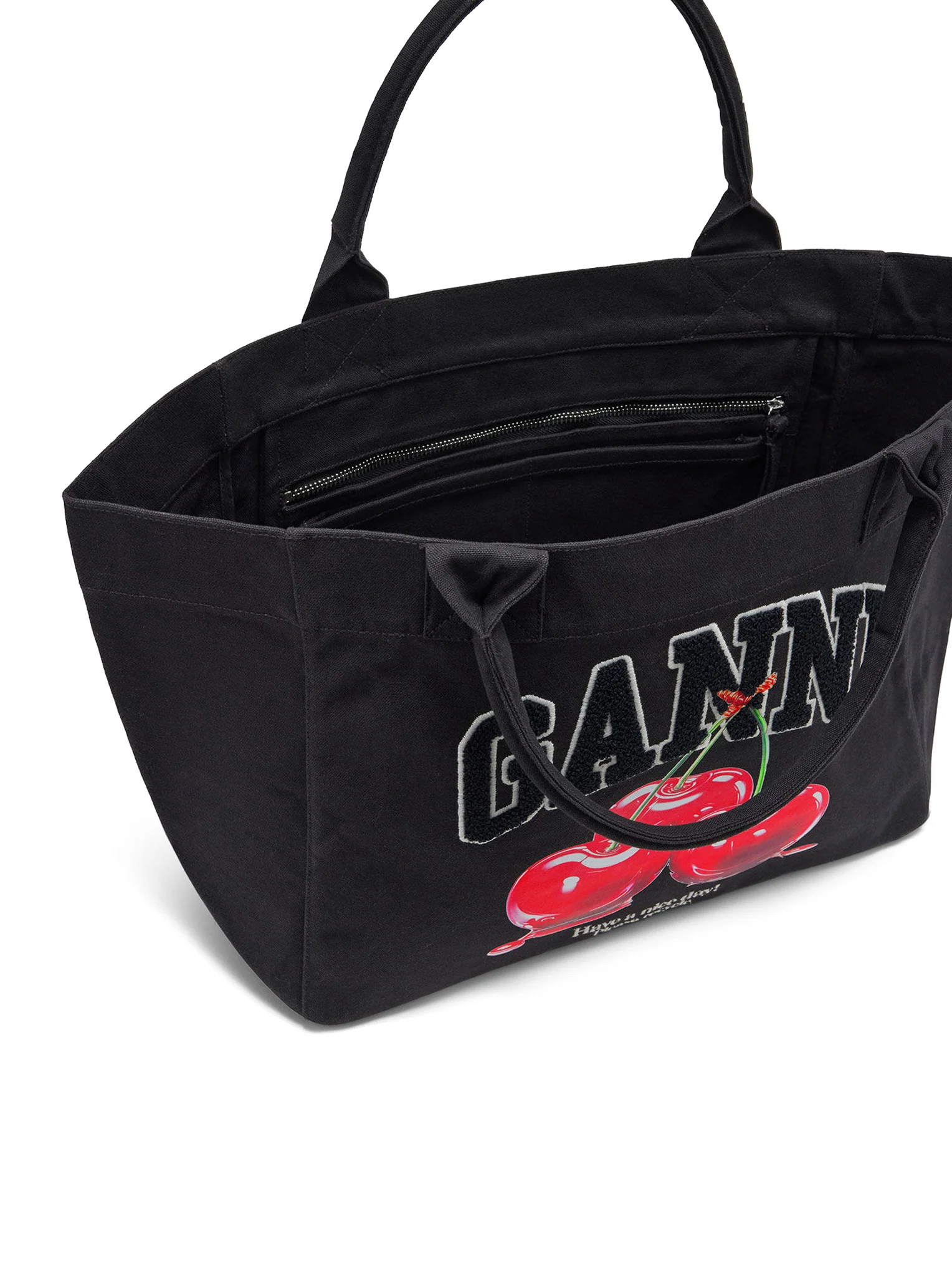 MEDIUM CHERRY COTTON TOTE BAG - Image 4