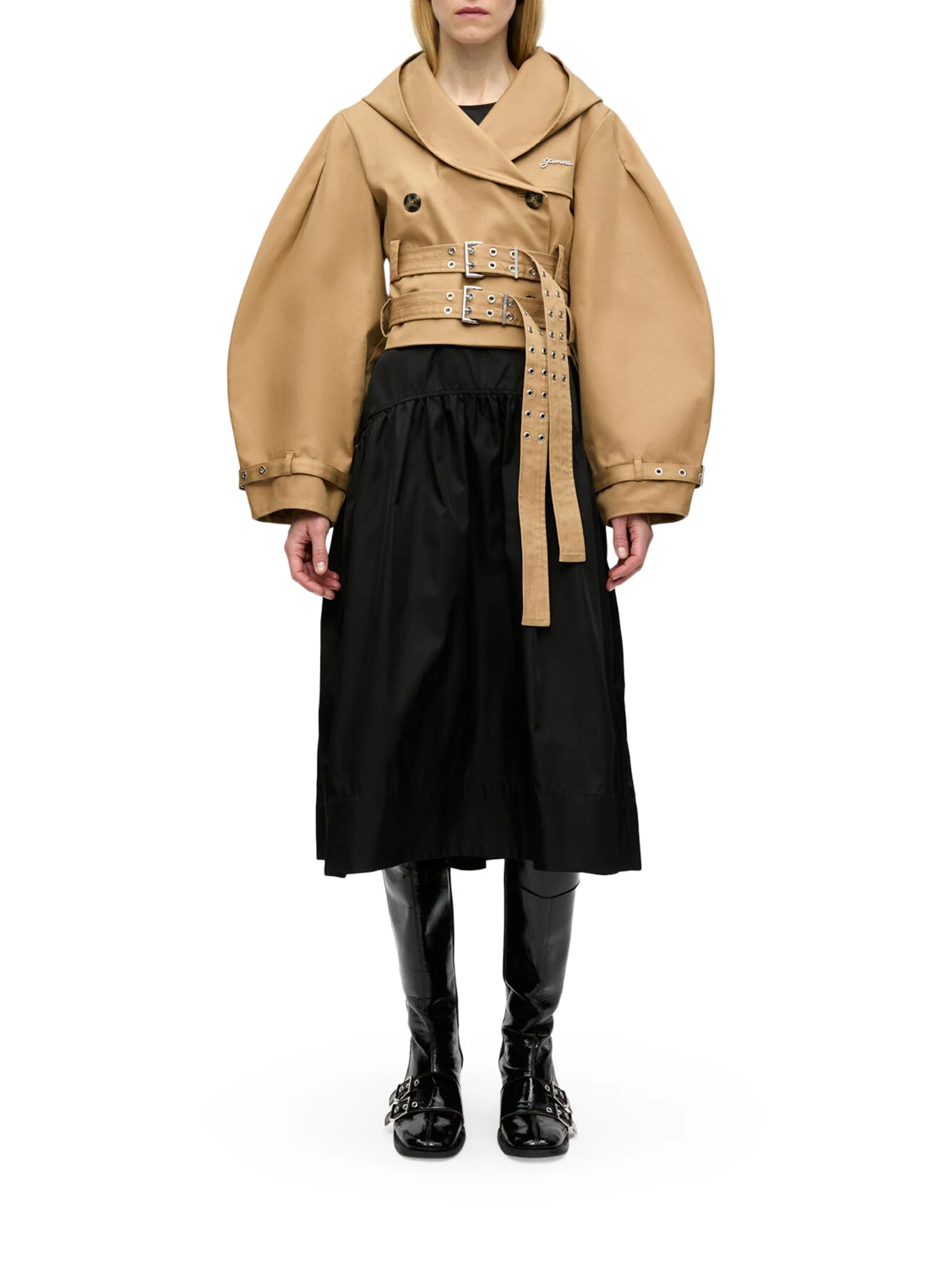 SHORT COTTON TRENCH JACKET - Image 2