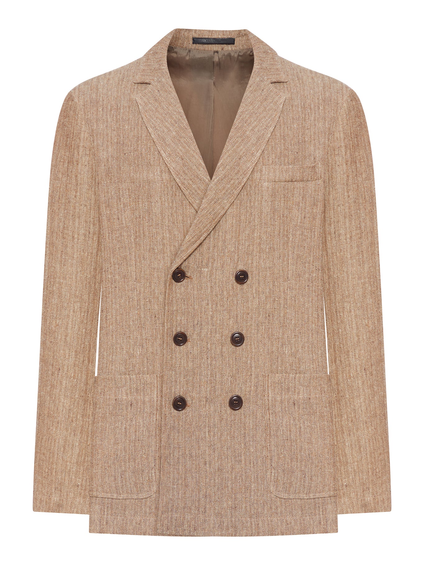 DOUBLE-BREASTED LINEN BLAZER